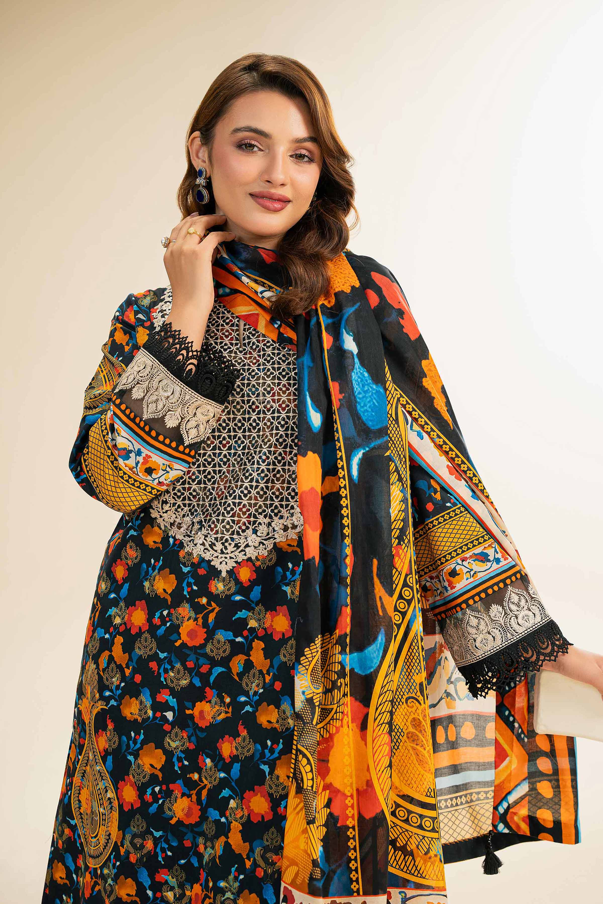 3 Piece - Digital Printed Embroidered Suit - 42501178 for Women - Unstitched Collection | Nishat | Shop Online