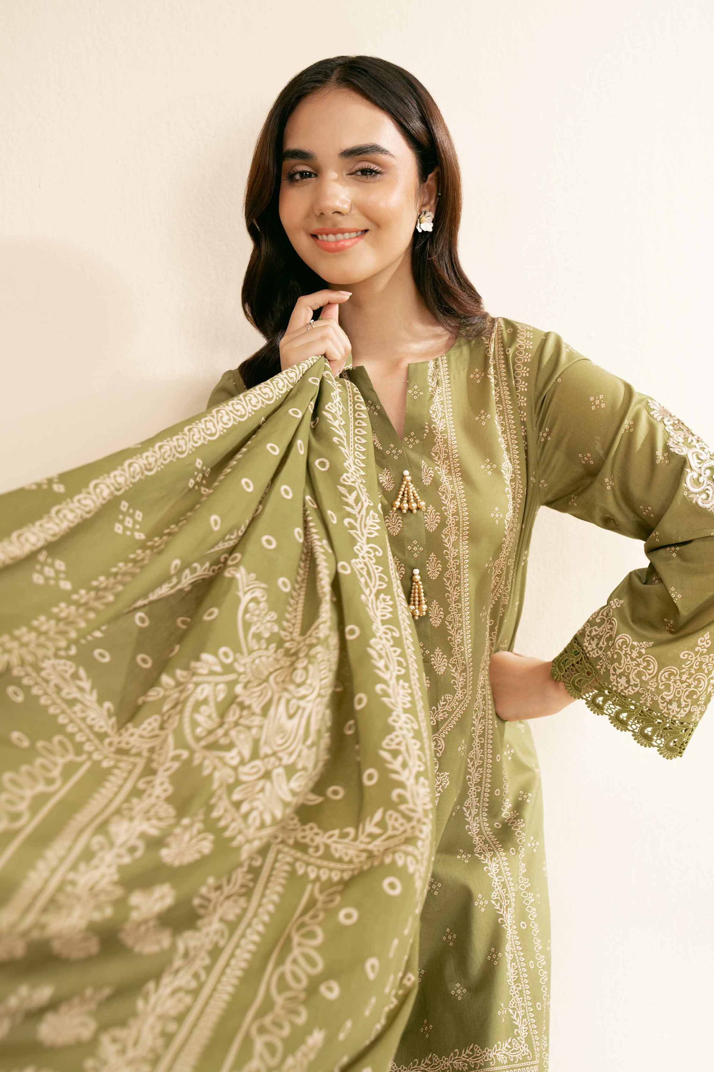 3 Piece - Digital Printed Embroidered Suit - 42501180 for Women - Unstitched Collection | Nishat | Shop Online