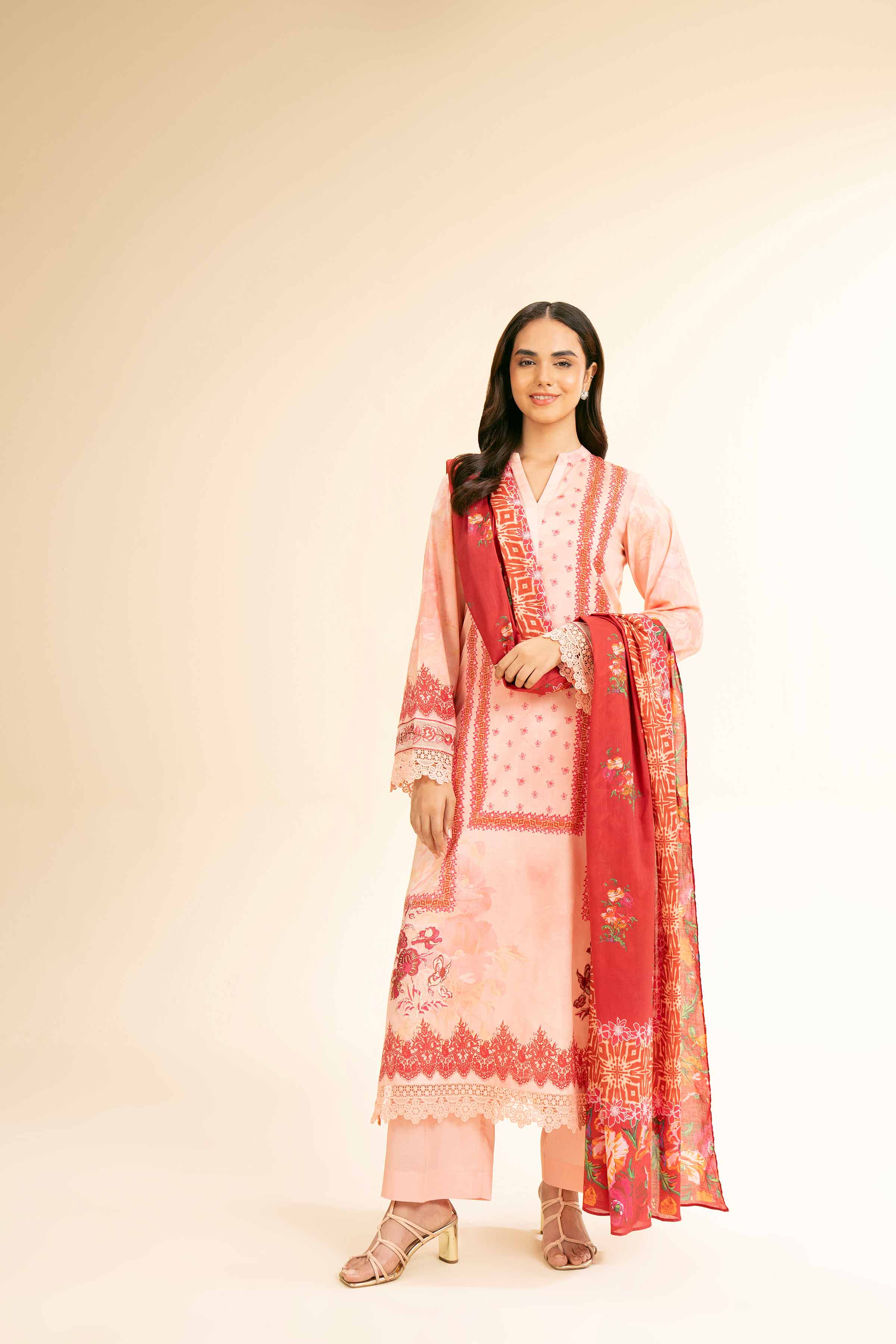 3 Piece - Digital Printed Embroidered Suit - 42501185 for Women - Unstitched Collection | Nishat | Shop Online