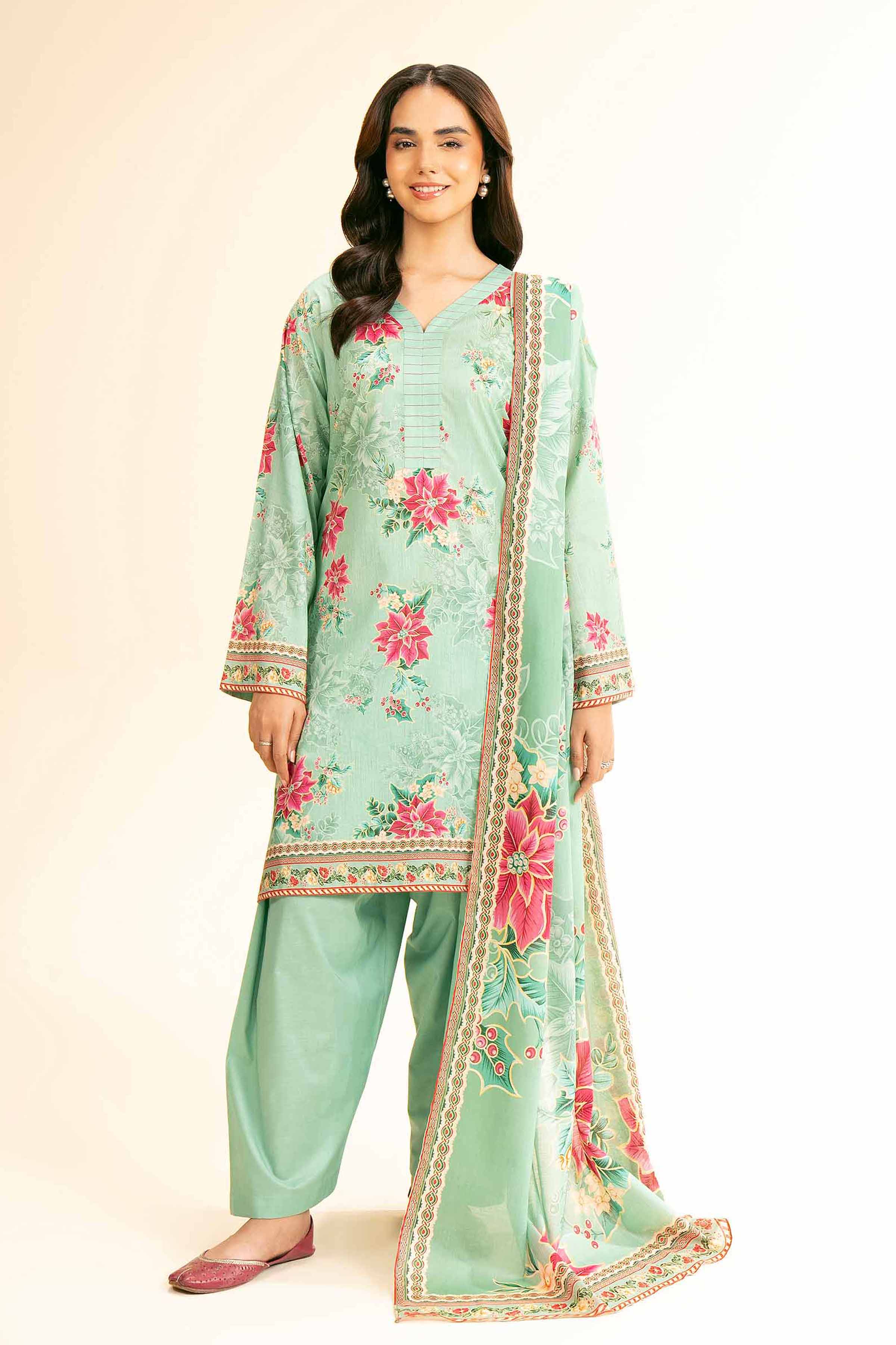 3 Piece - Digital Printed Suit - 42501187 for Women - Unstitched Collection | Nishat | Shop Online