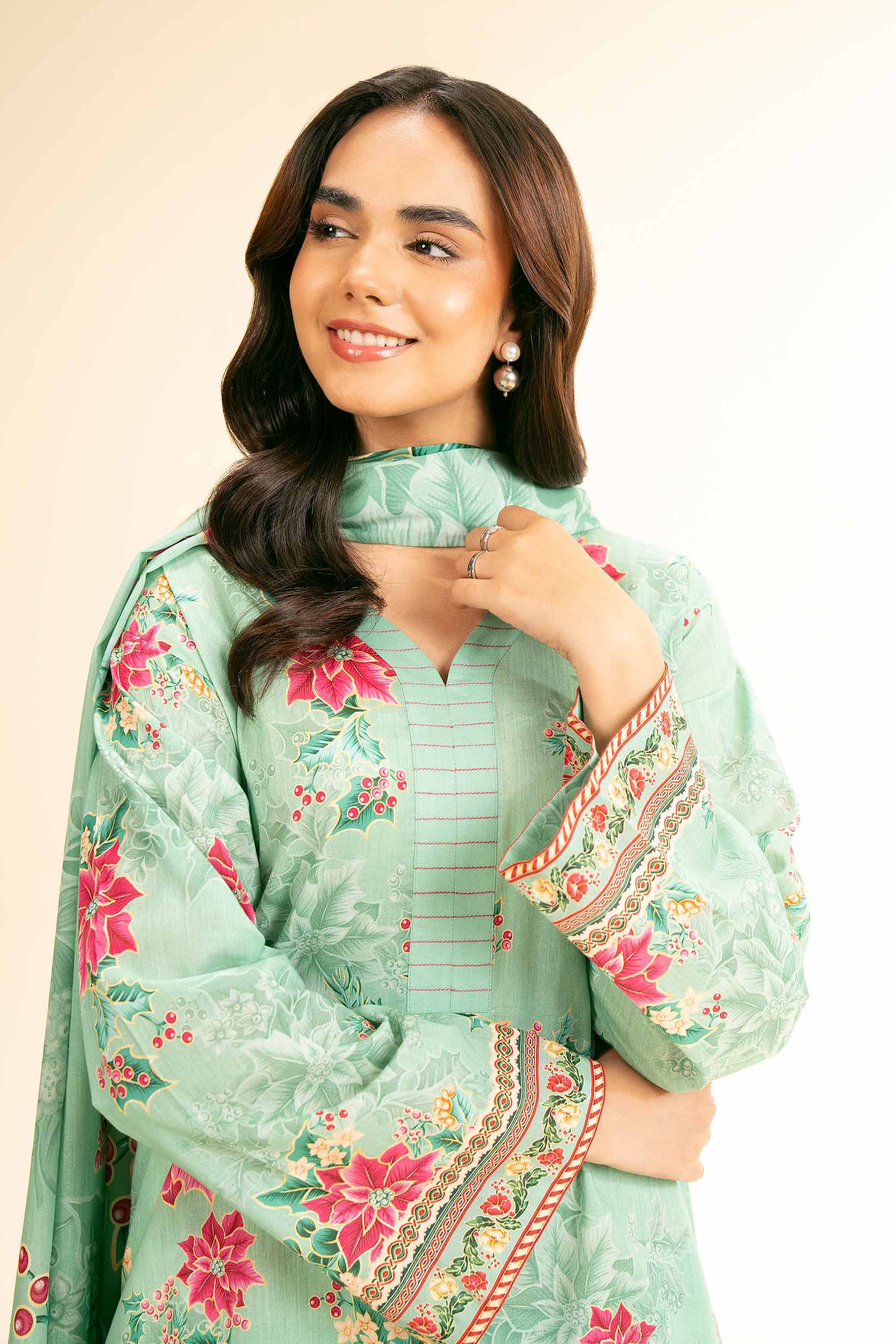3 Piece - Digital Printed Suit - 42501187 for Women - Unstitched Collection | Nishat | Shop Online