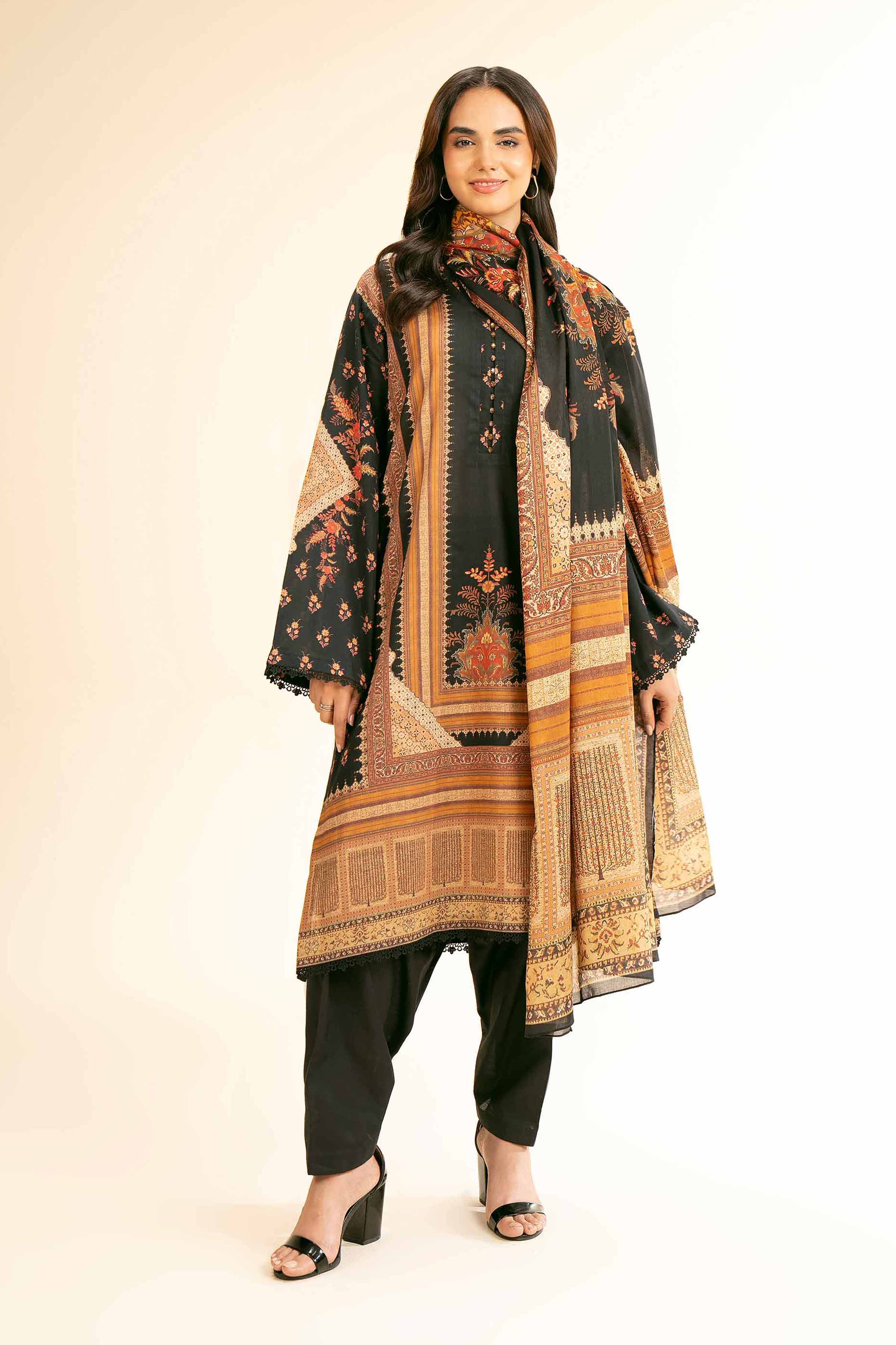 3 Piece - Digital Printed Suit - 42501188 for Women - Unstitched Collection | Nishat | Shop Online