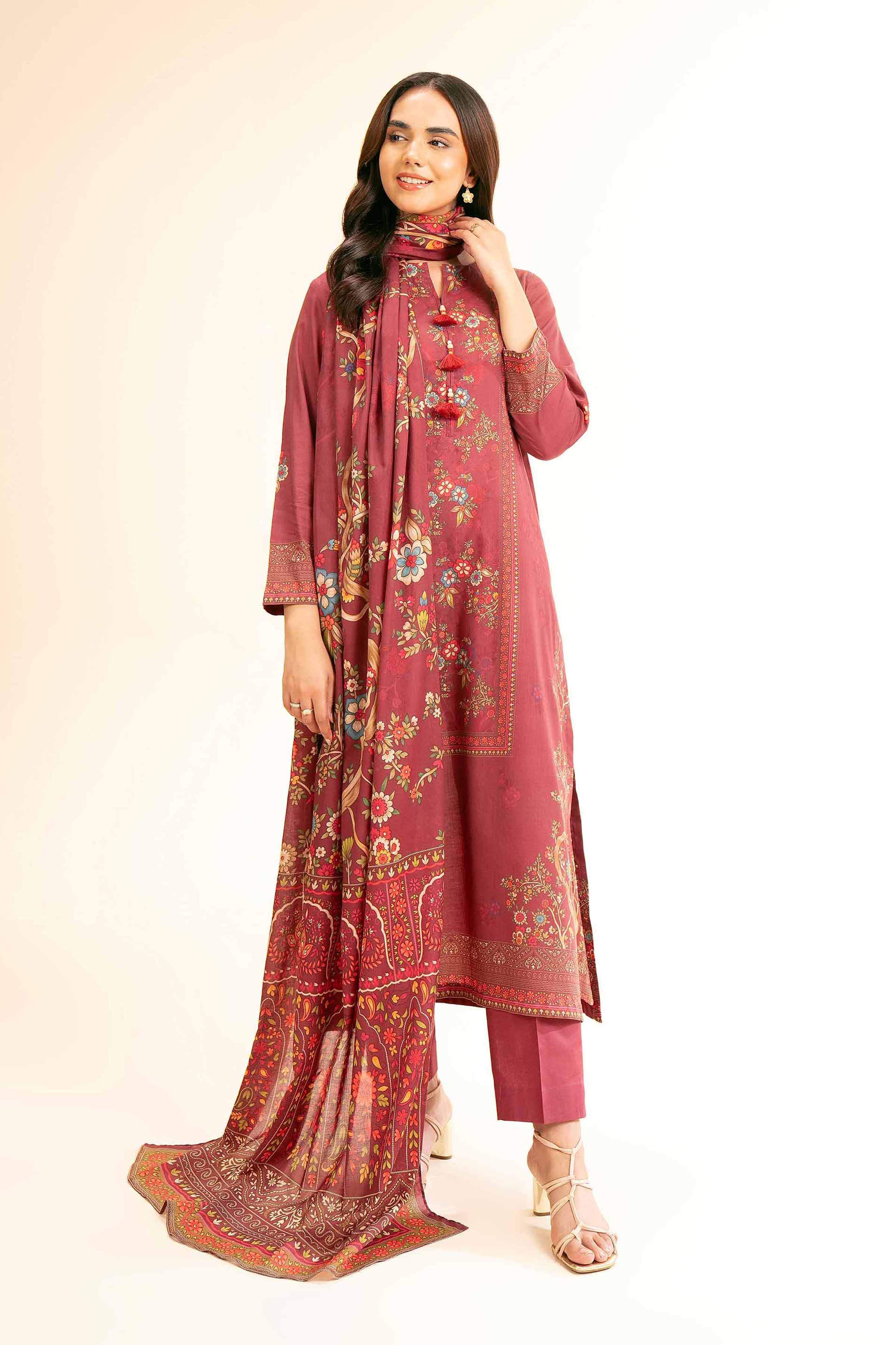 3 Piece - Digital Printed Suit - 42501189 for Women - Unstitched Collection | Nishat | Shop Online