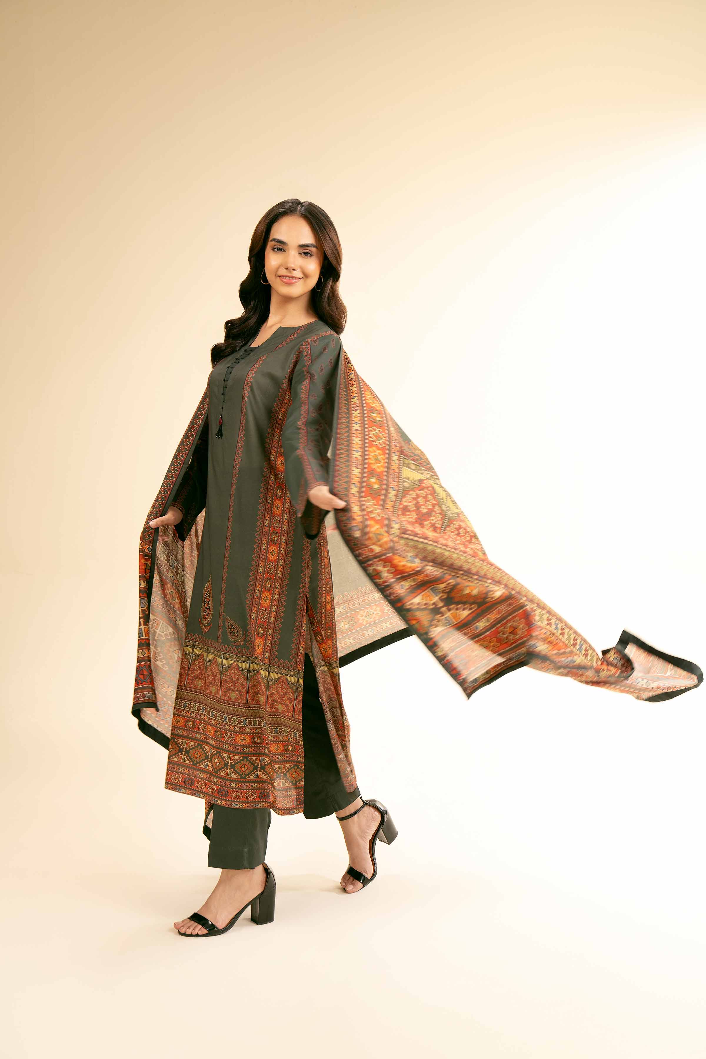3 Piece - Digital Printed Suit - 42501190 for Women - Unstitched Collection | Nishat | Shop Online