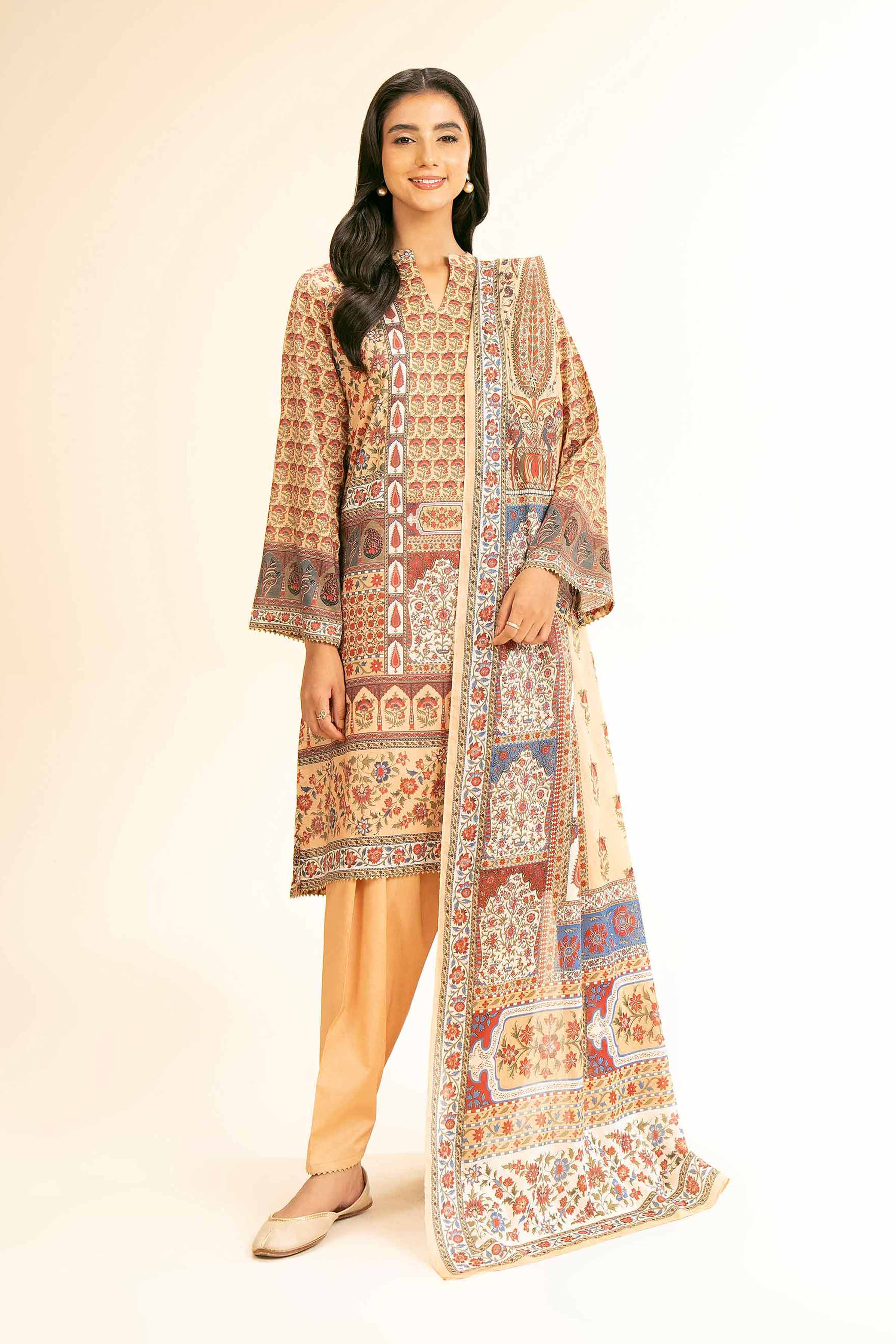 3 Piece - Digital Printed Suit - 42501194 for Women - Unstitched Collection | Nishat | Shop Online