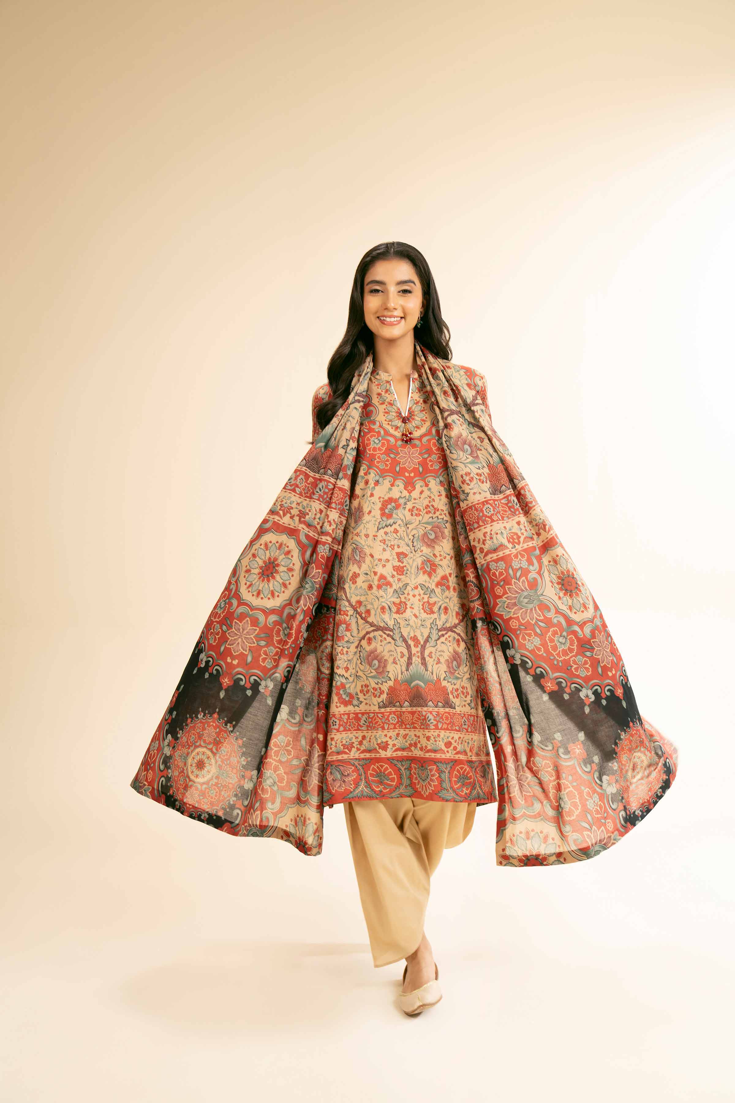 3 Piece - Digital Printed Suit - 42501195 for Women - Unstitched Collection | Nishat | Shop Online