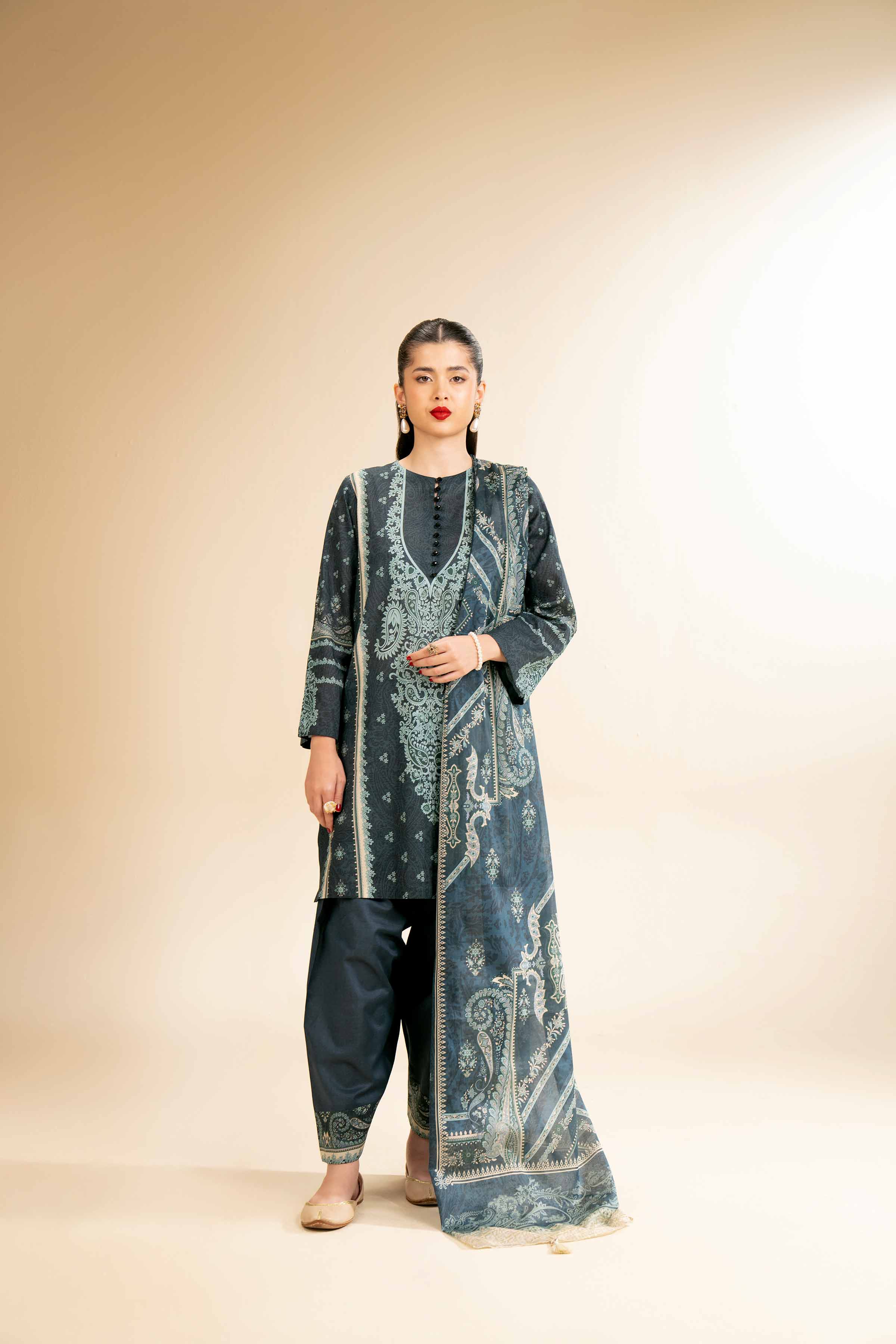3 Piece - Digital Printed Suit - 42501196 for Women - Unstitched Collection | Nishat | Shop Online
