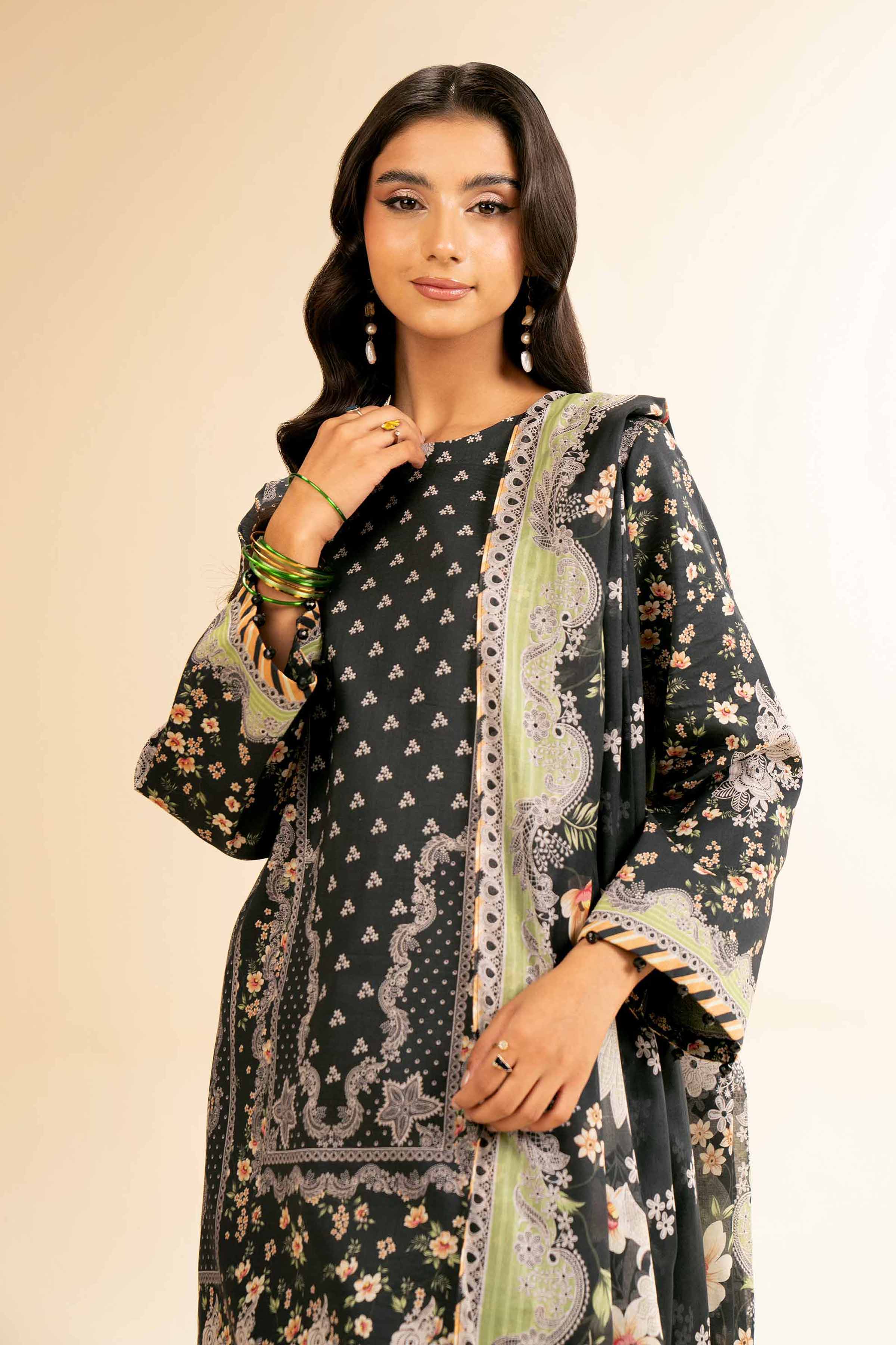 3 Piece - Digital Printed Suit - 42501198 for Women - Unstitched Collection | Nishat | Shop Online