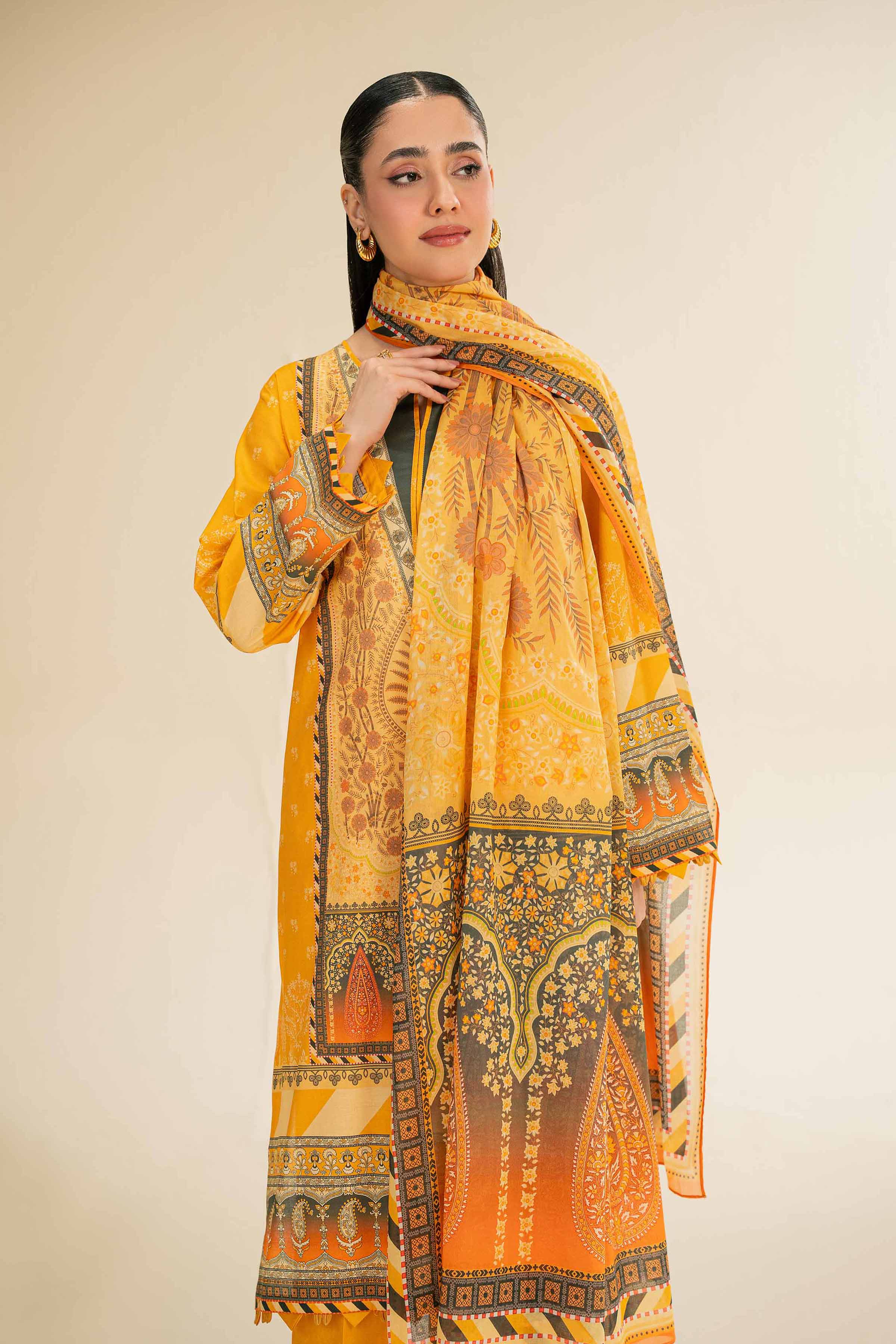 3 Piece - Digital Printed Suit - 42501202 for Women - Unstitched Collection | Nishat | Shop Online