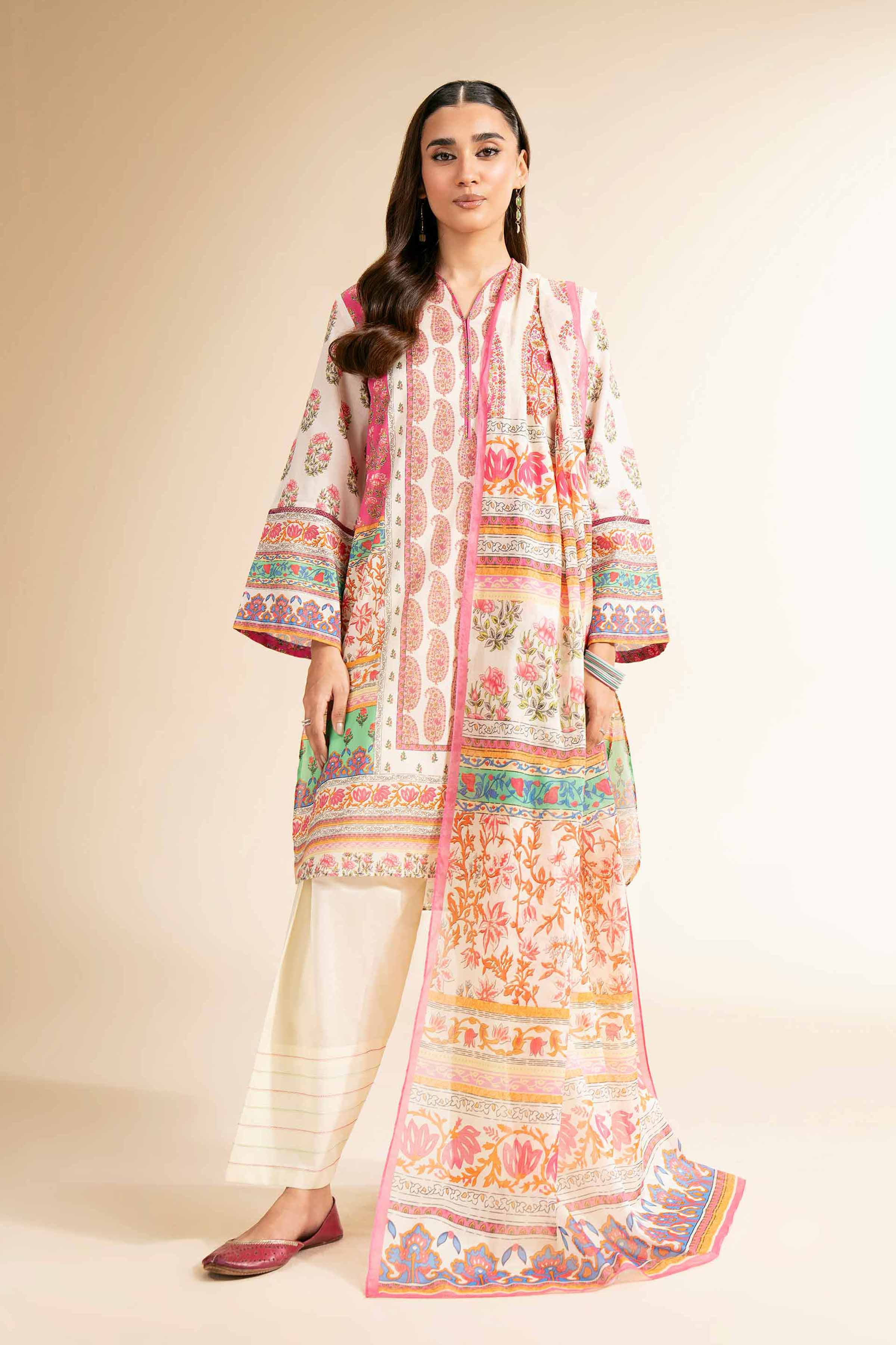 3 Piece - Digital Printed Suit - 42501206 for Women - Unstitched Collection | Nishat | Shop Online