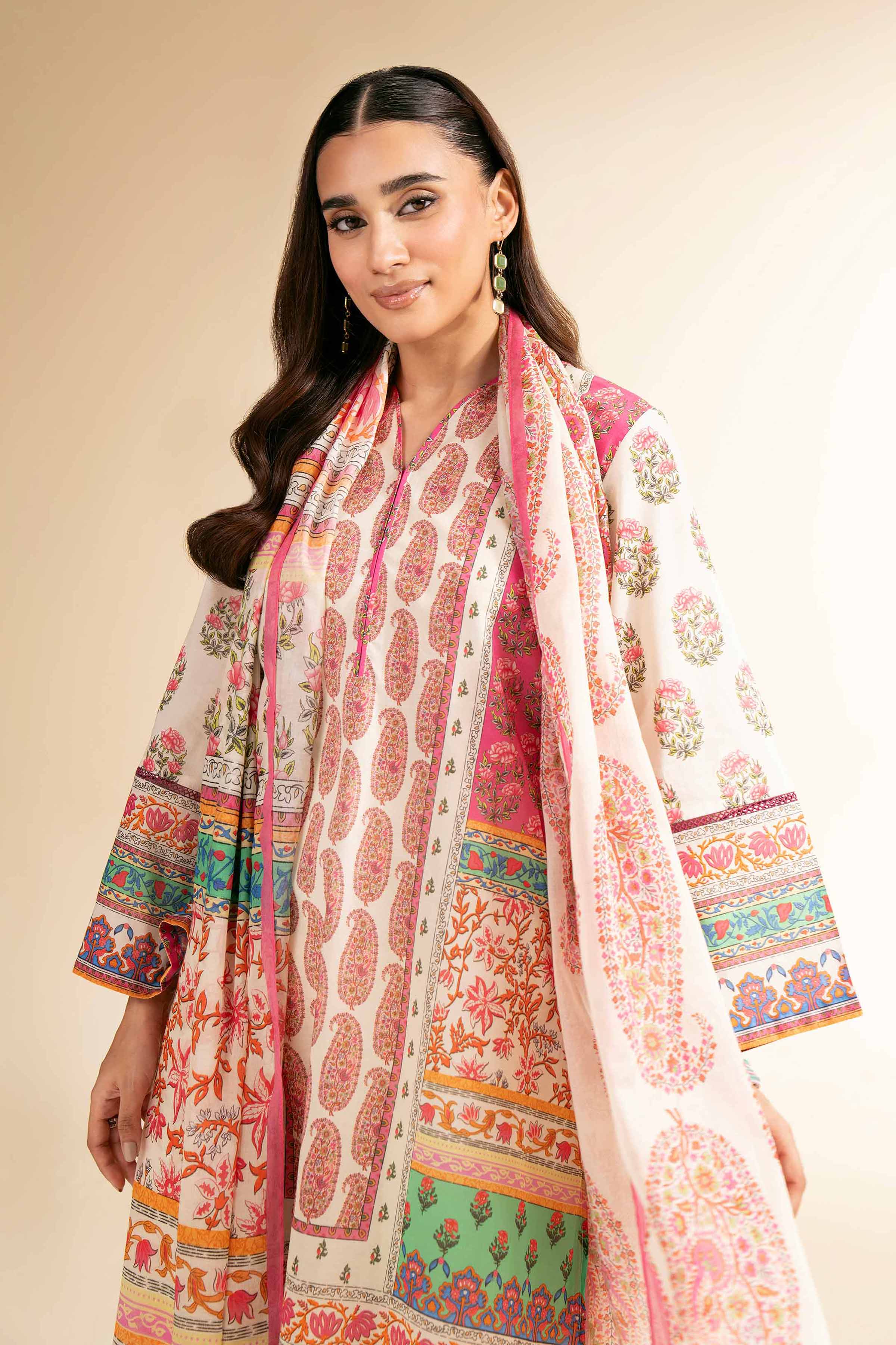 3 Piece - Digital Printed Suit - 42501206 for Women - Unstitched Collection | Nishat | Shop Online