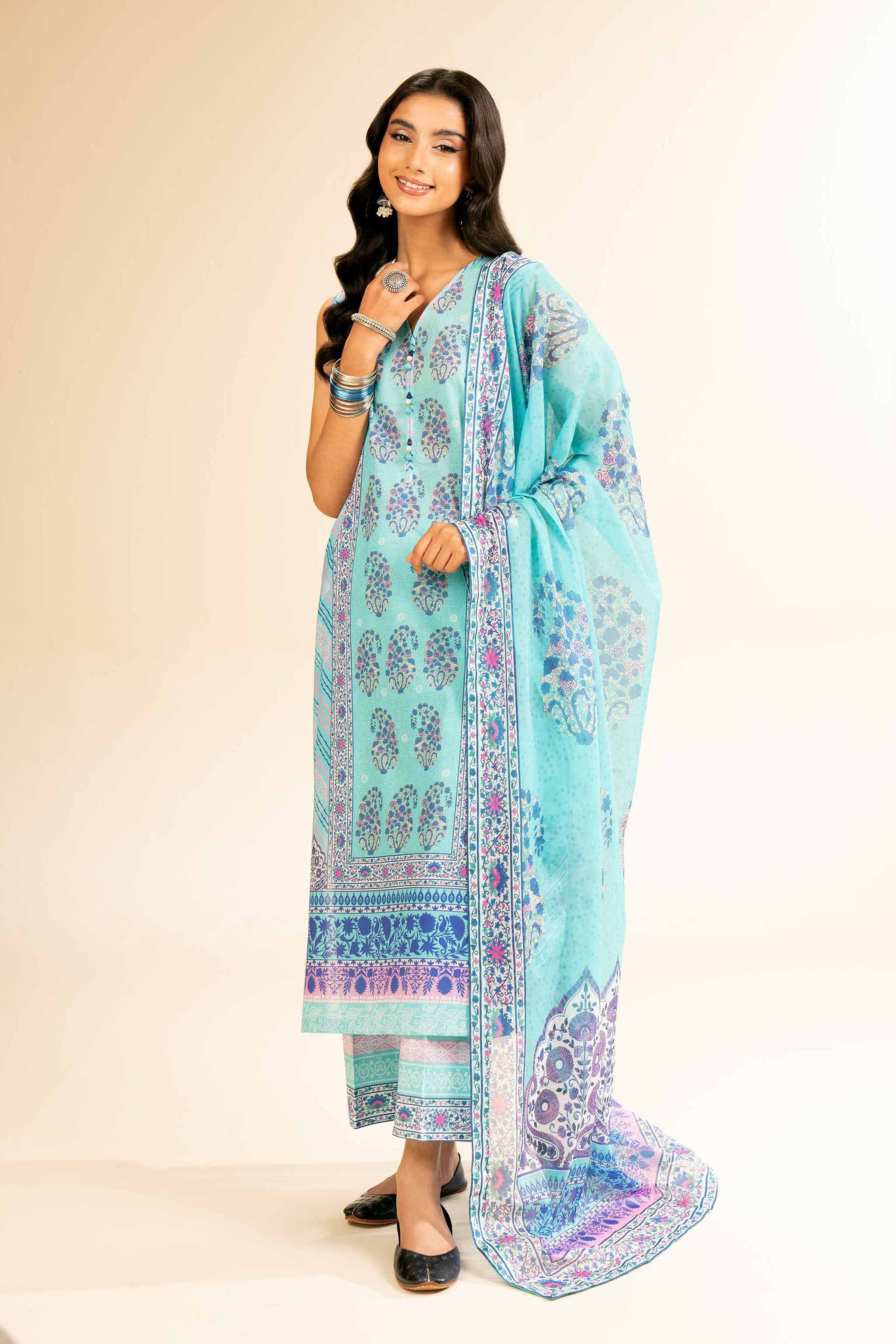 3 Piece - Digital Printed Suit - 42501207 for Women - Unstitched Collection | Nishat | Shop Online