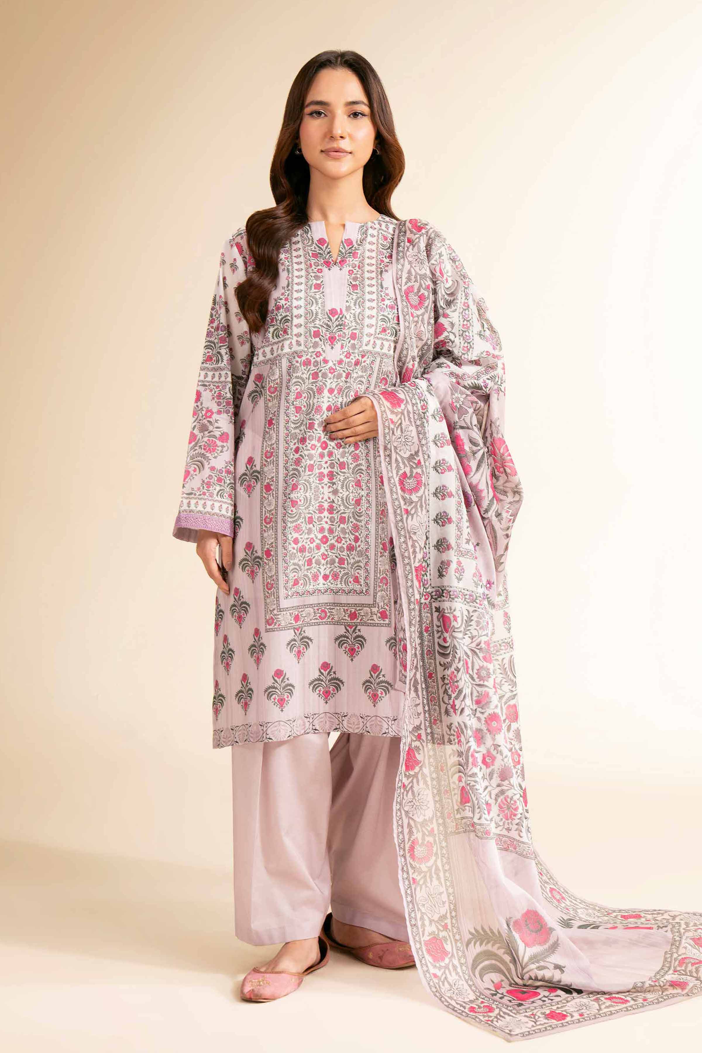 3 Piece - Digital Printed Suit - 42501208 for Women - Unstitched Collection | Nishat | Shop Online