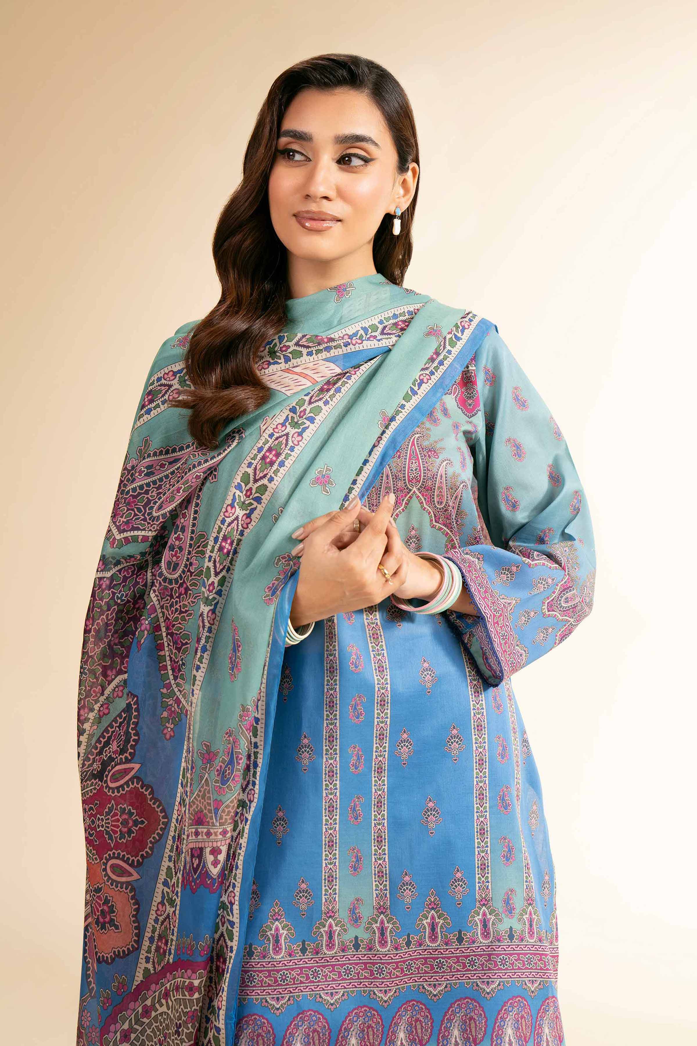 3 Piece - Digital Printed Suit - 42501210 for Women - Unstitched Collection | Nishat | Shop Online