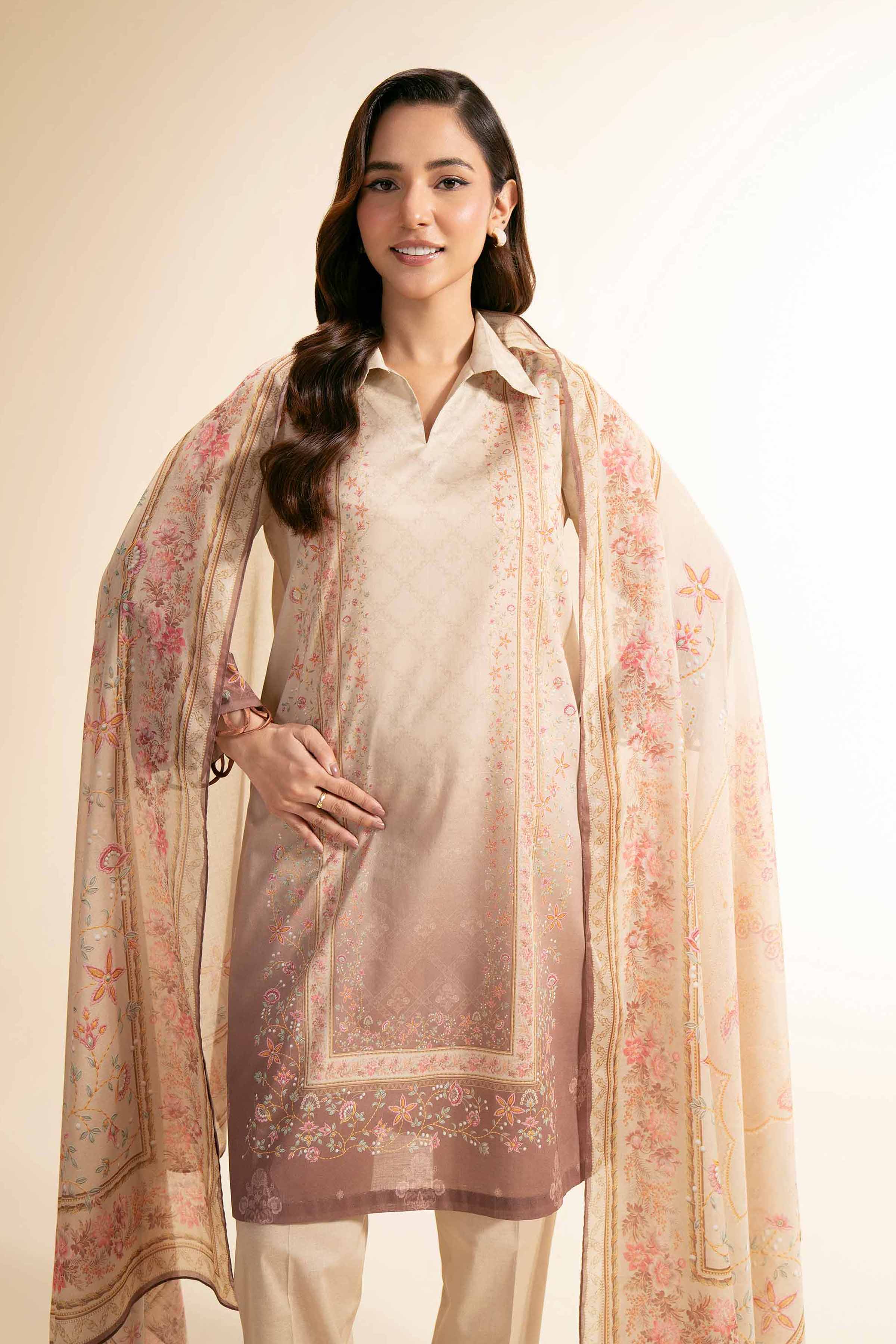 3 Piece - Digital Printed Suit - 42501215 for Women - Unstitched Collection | Nishat | Shop Online