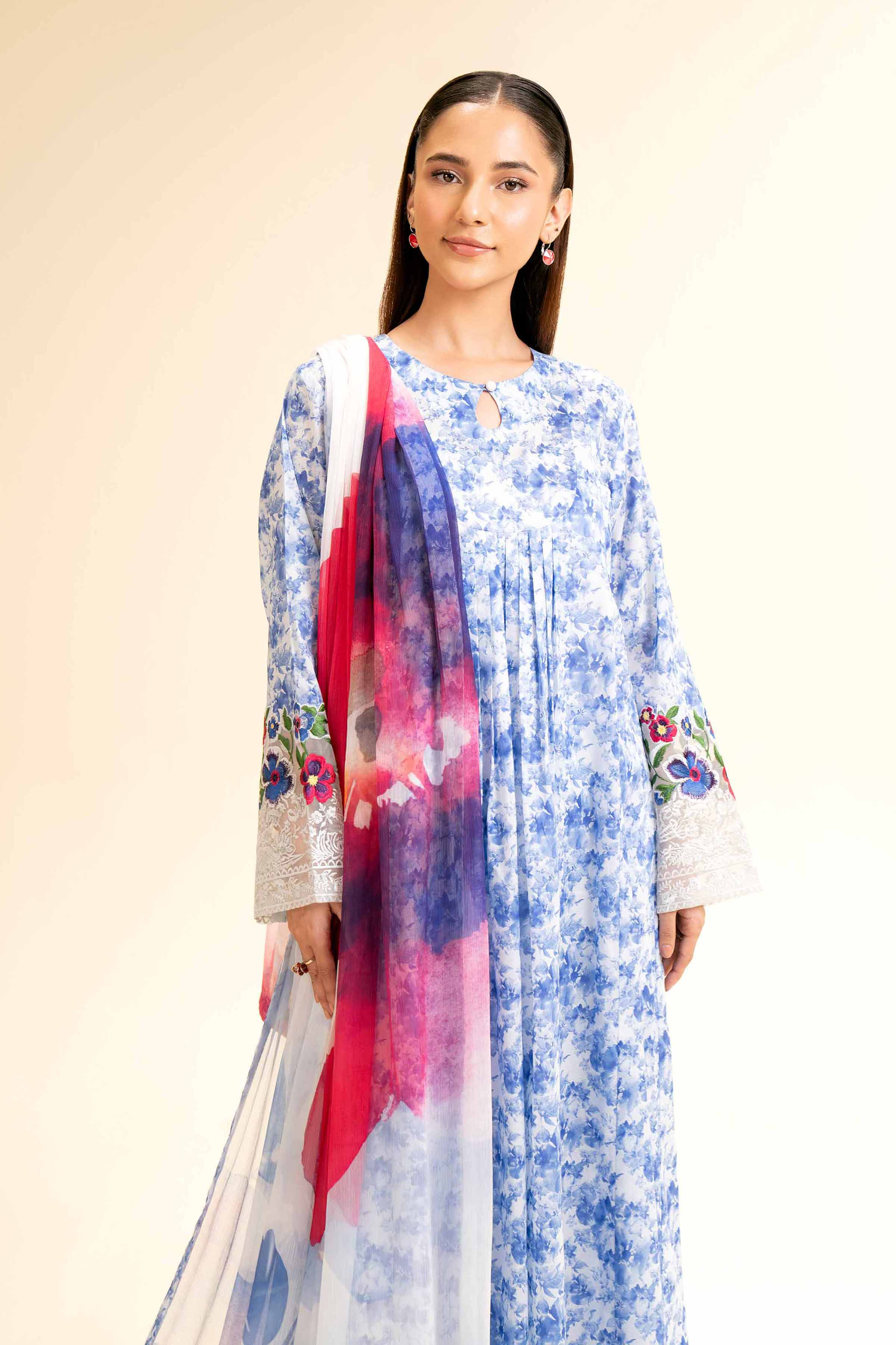 3 Piece - Printed Embroidered Suit - 42501218 for Women - Unstitched Collection | Nishat | Shop Online