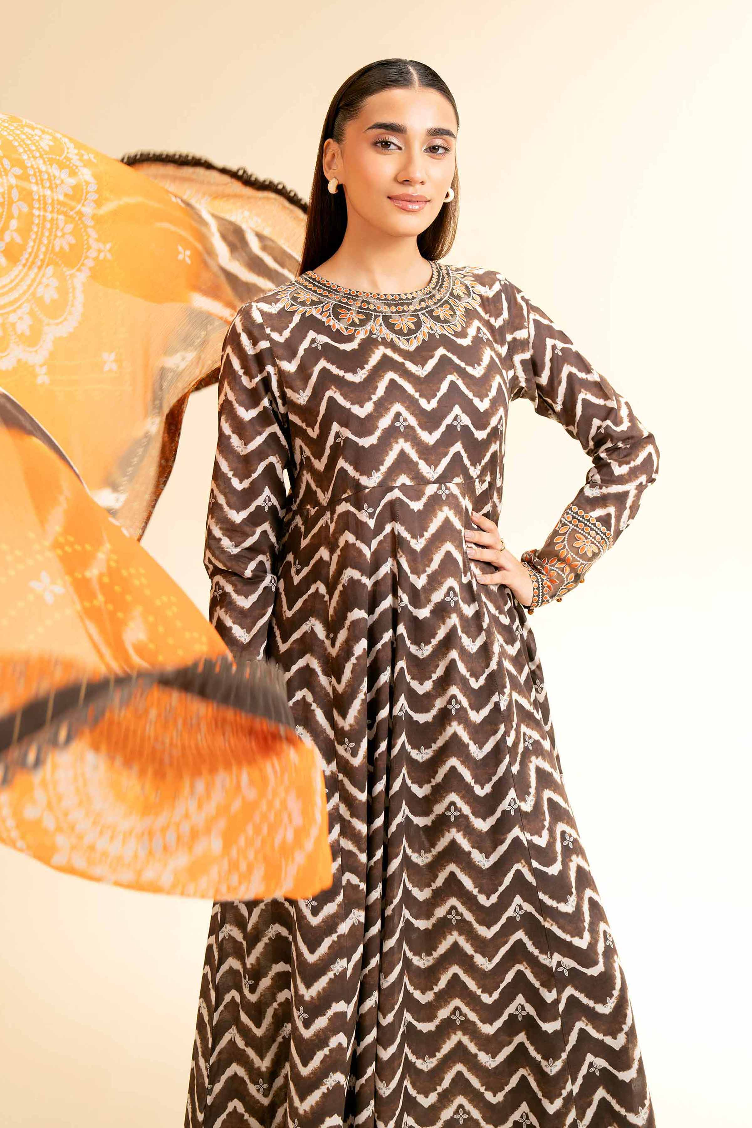3 Piece - Printed Embroidered Suit - 42501221 for Women - Unstitched Collection | Nishat | Shop Online