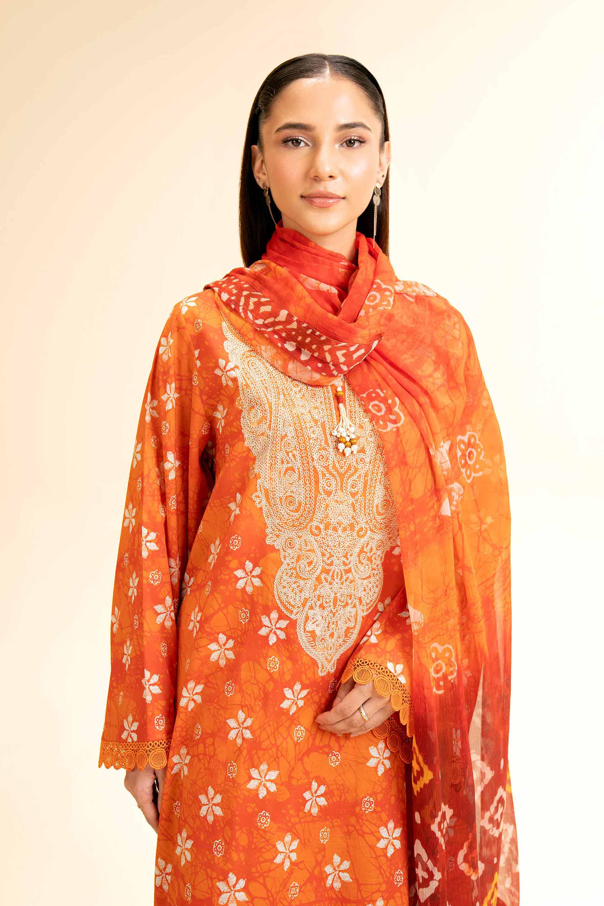 3 Piece - Printed Embroidered Suit - 42501222 for Women - Unstitched Collection | Nishat | Shop Online