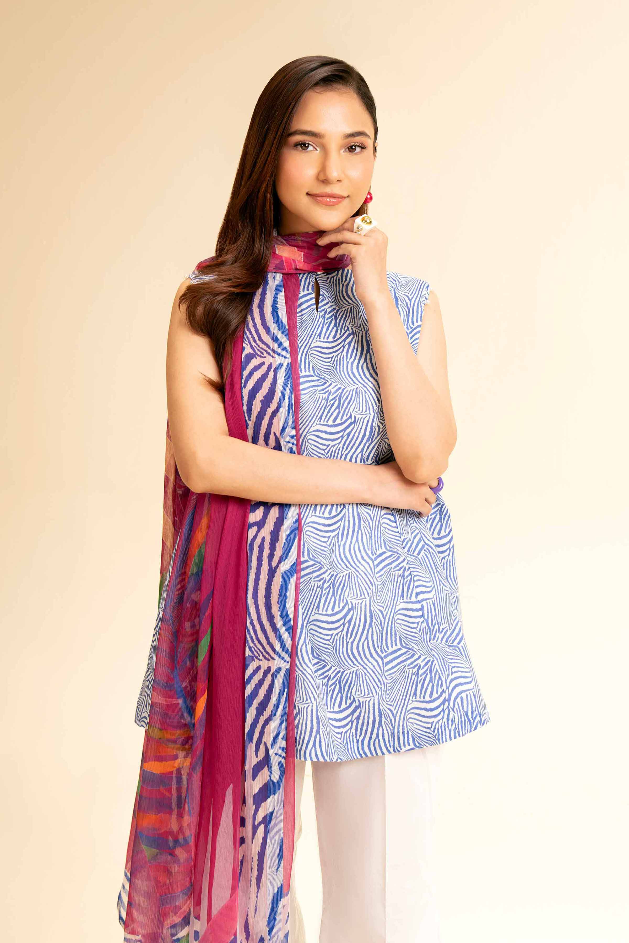 3 Piece - Printed Suit - 42501235 for Women - Unstitched Collection | Nishat | Shop Online