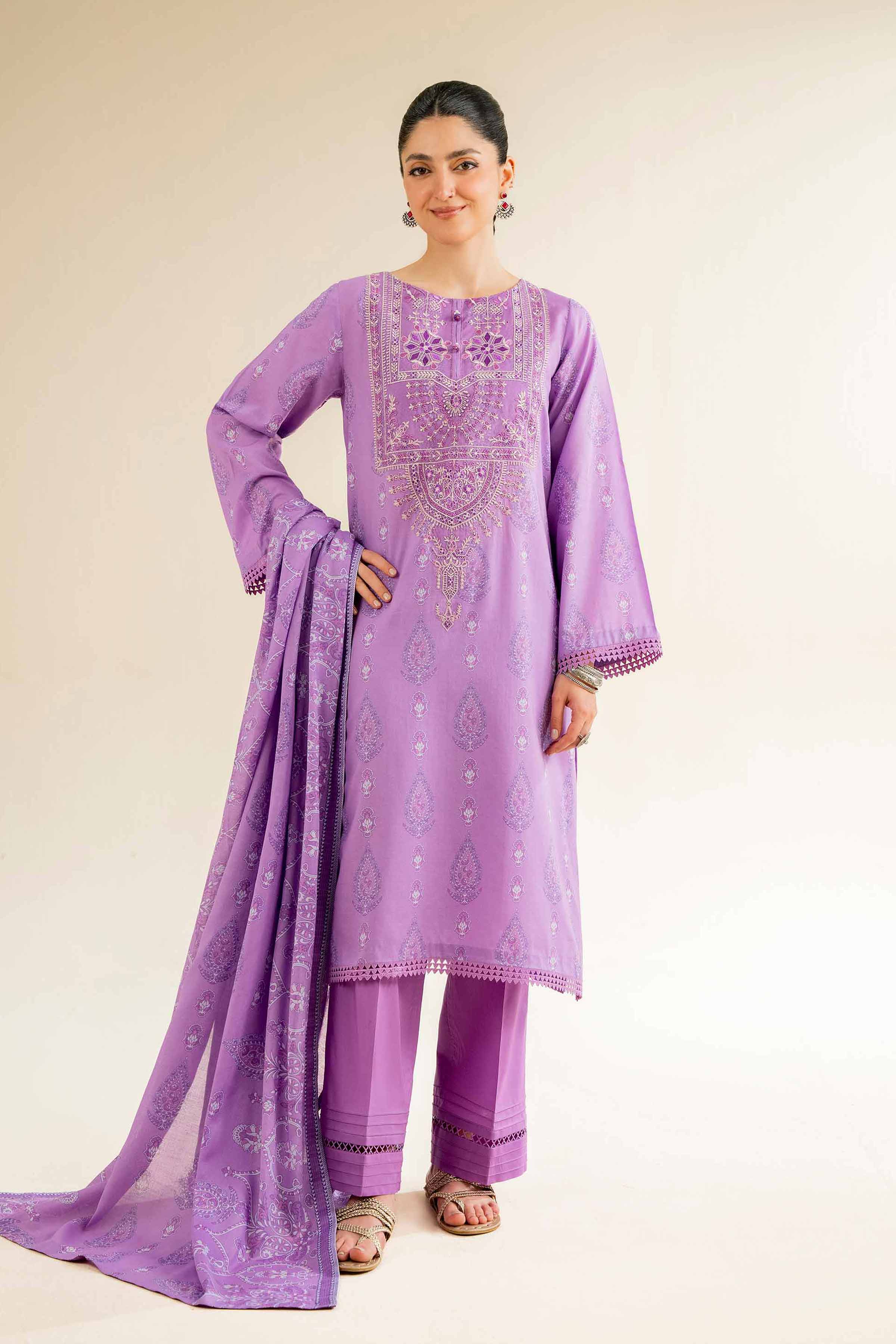 3 Piece - Printed Embroidered Suit - 42501237 for Women - Unstitched Collection | Nishat | Shop Online