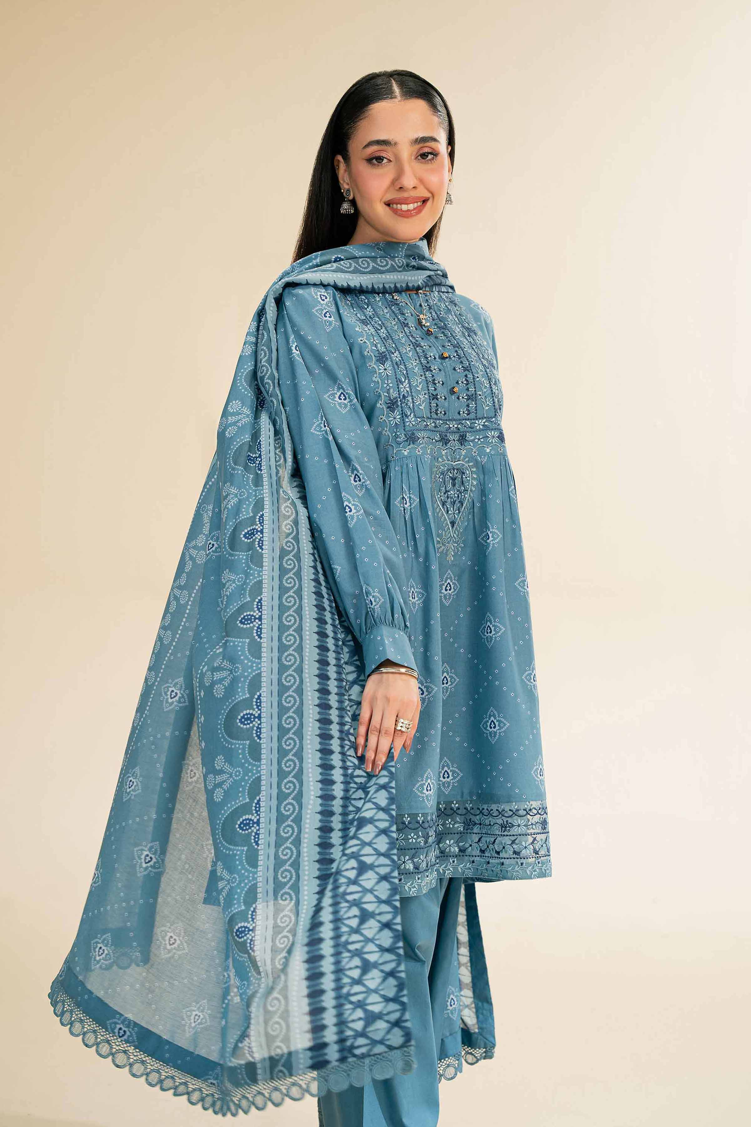 3 Piece - Printed Embroidered Suit - 42501239 for Women - Unstitched Collection | Nishat | Shop Online