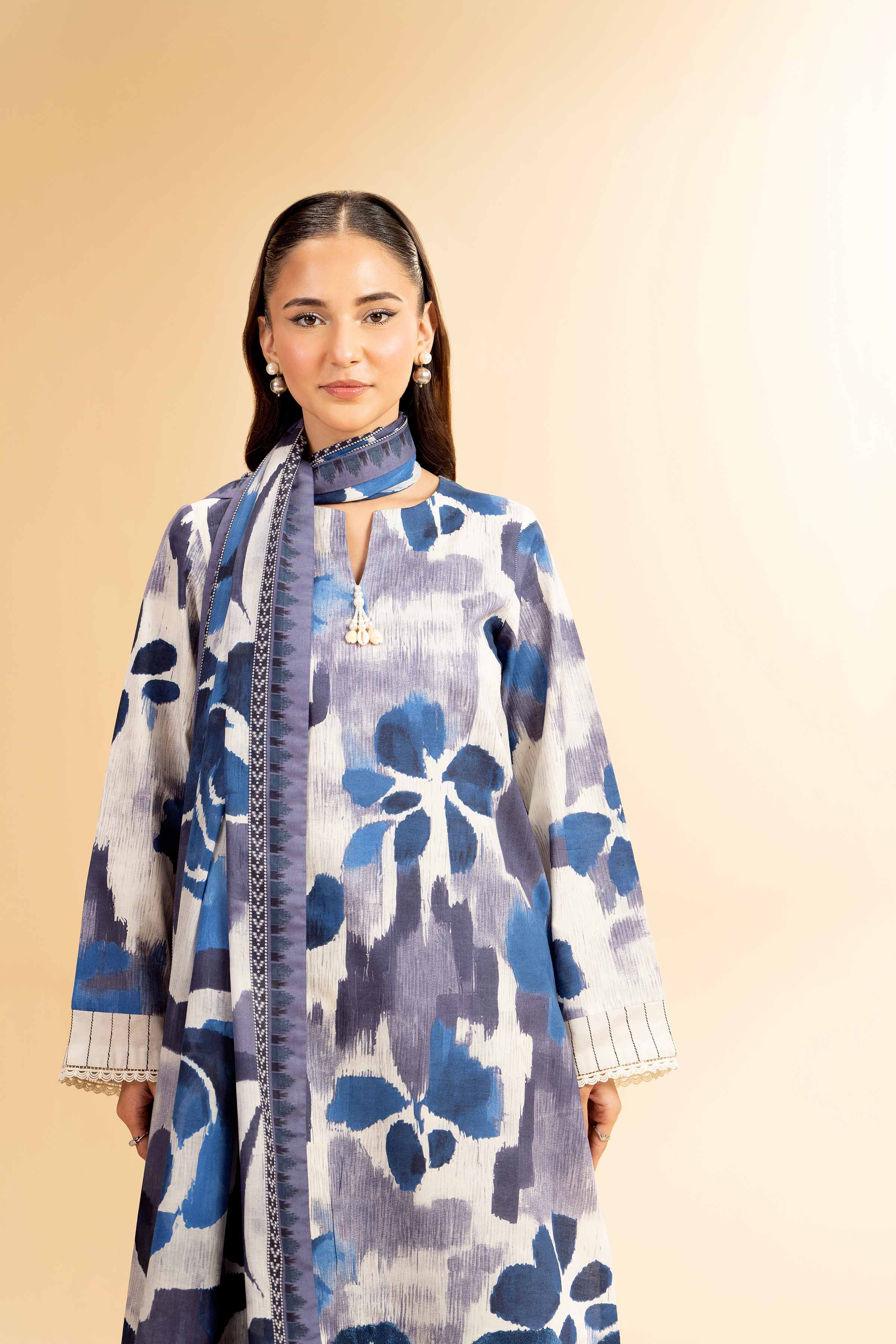 3 Piece - Printed Embroidered Suit - 42501240 for Women - Unstitched Collection | Nishat | Shop Online