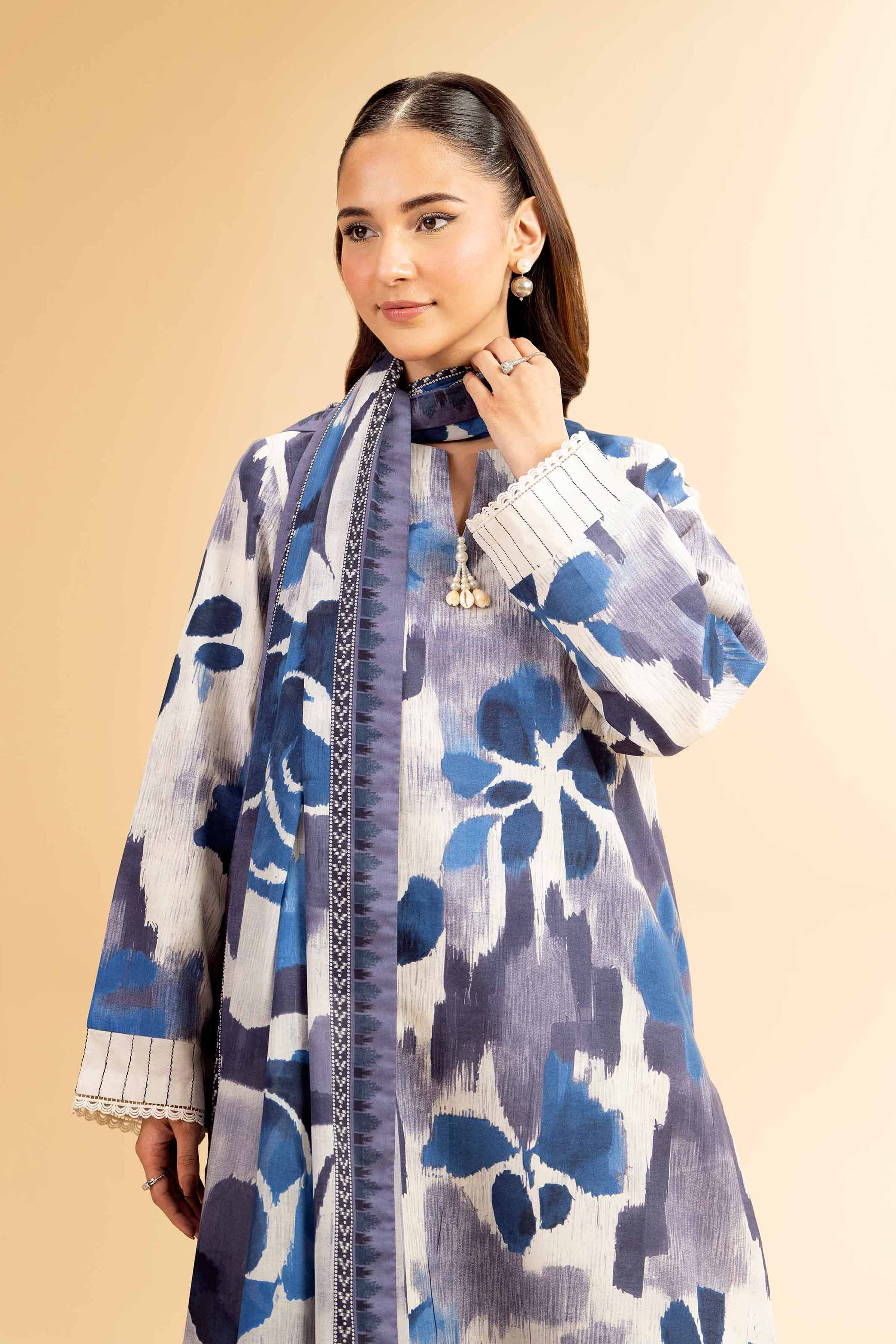 3 Piece - Printed Embroidered Suit - 42501240 for Women - Unstitched Collection | Nishat | Shop Online