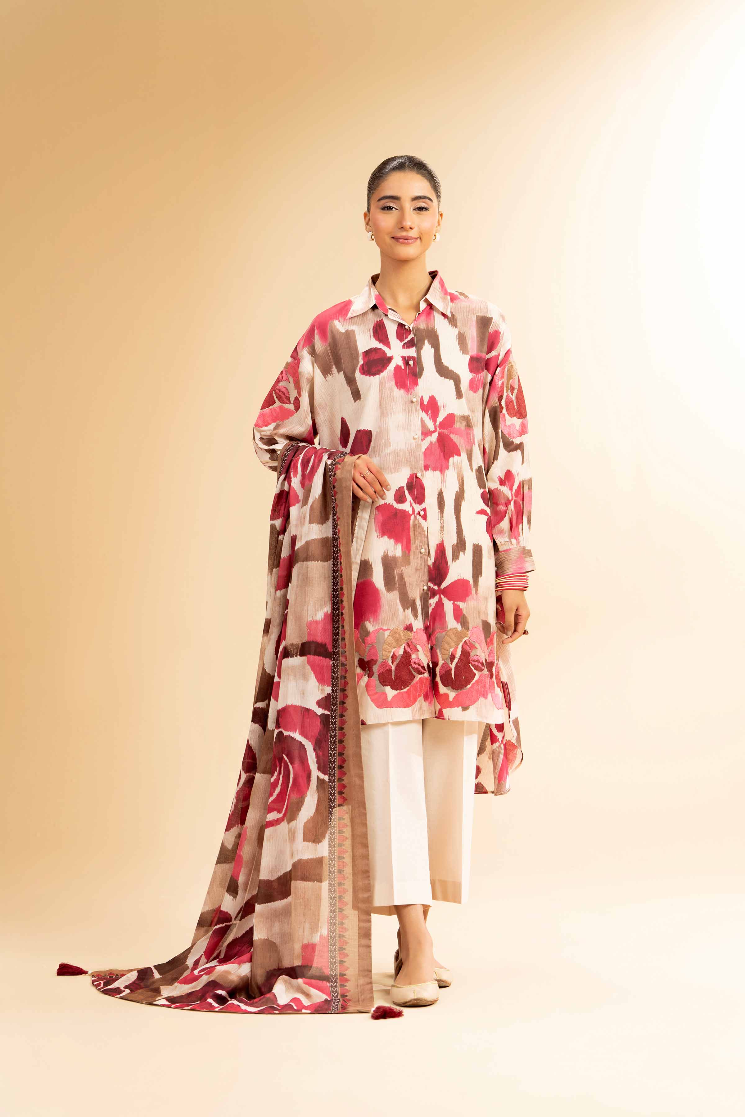 3 Piece - Printed Embroidered Suit - 42501241 for Women - Unstitched Collection | Nishat | Shop Online