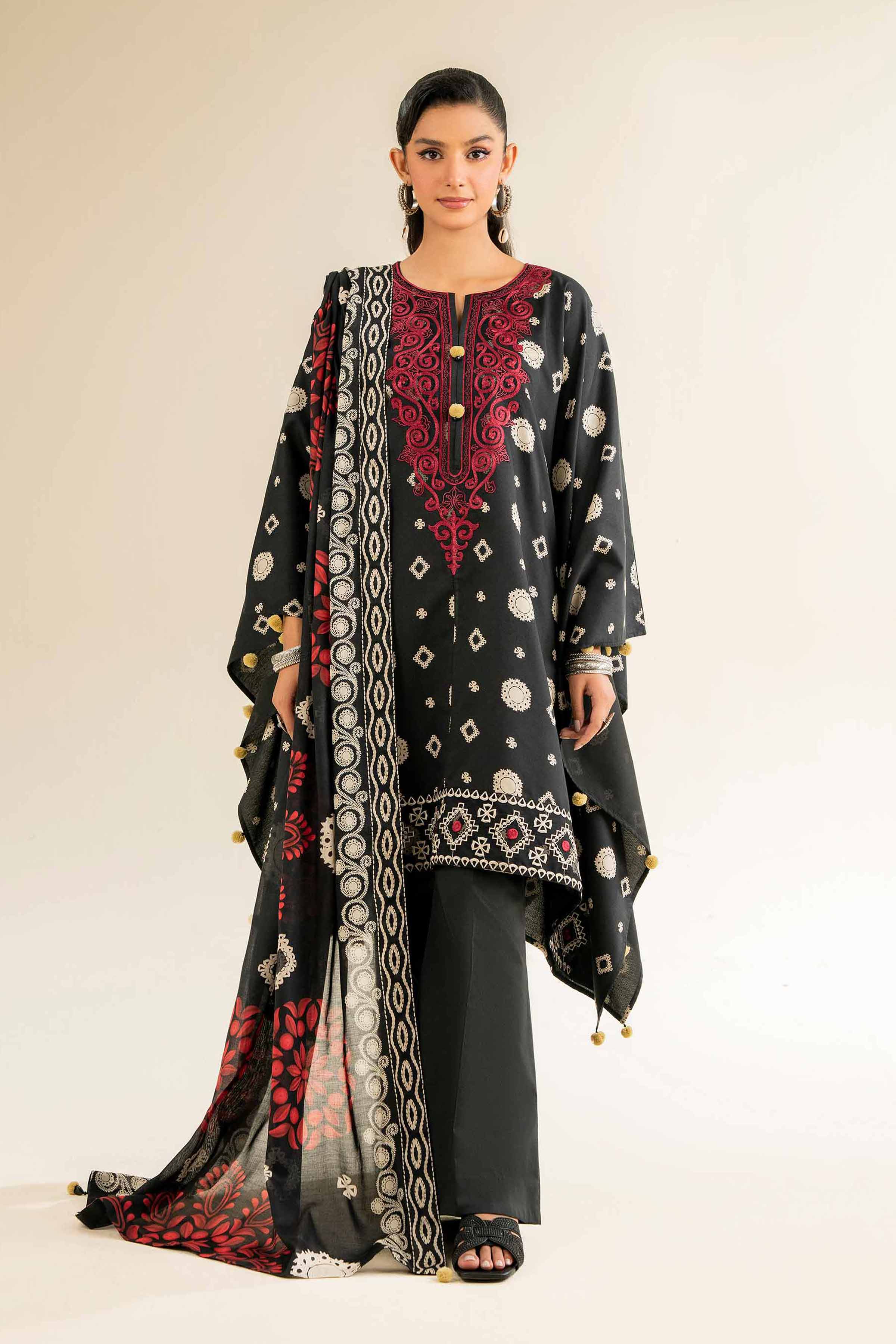 3 Piece - Printed Embroidered Suit - 42501242 for Women - Unstitched Collection | Nishat | Shop Online