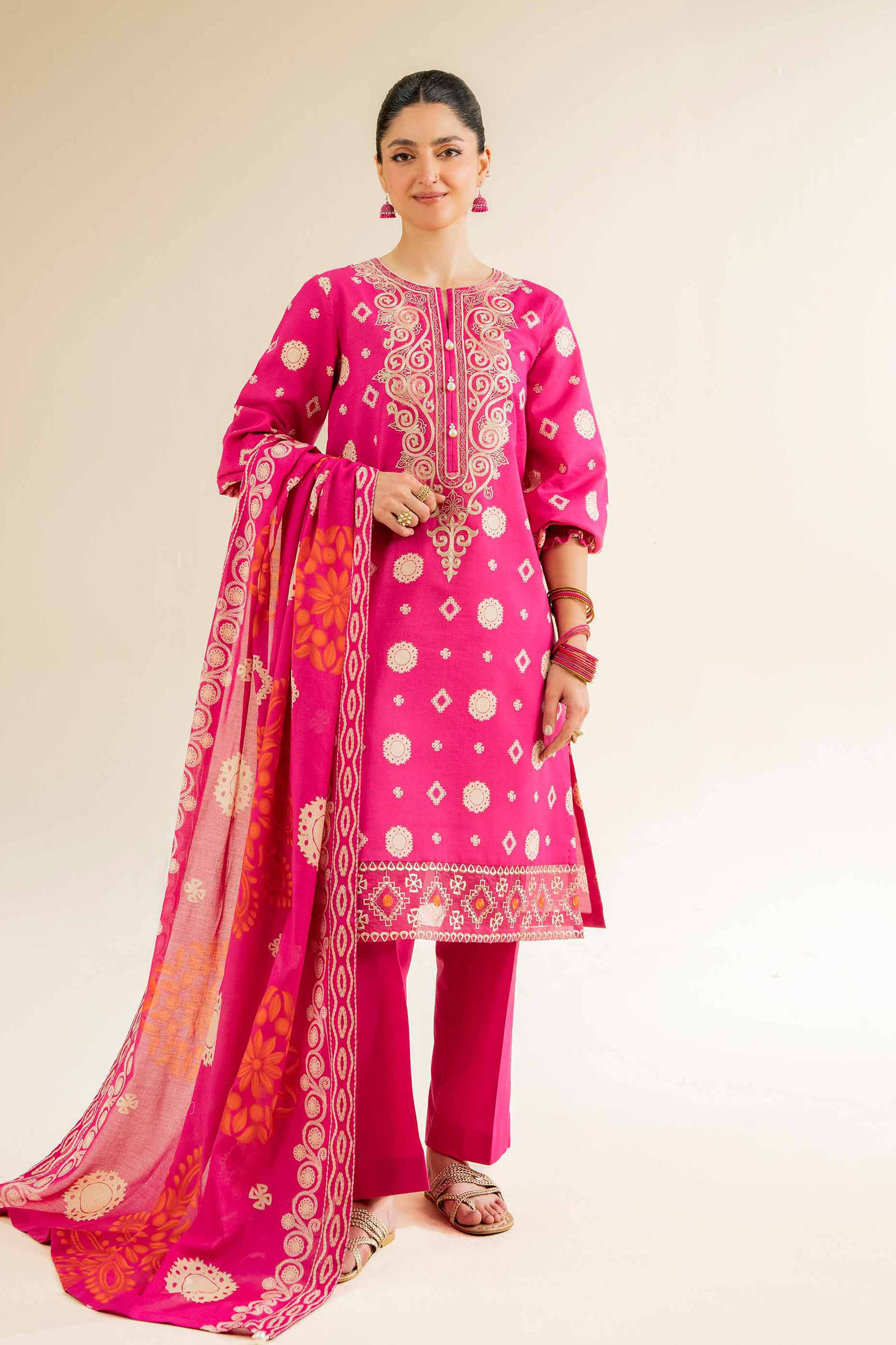3 Piece - Printed Embroidered Suit - 42501243 for Women - Unstitched Collection | Nishat | Shop Online