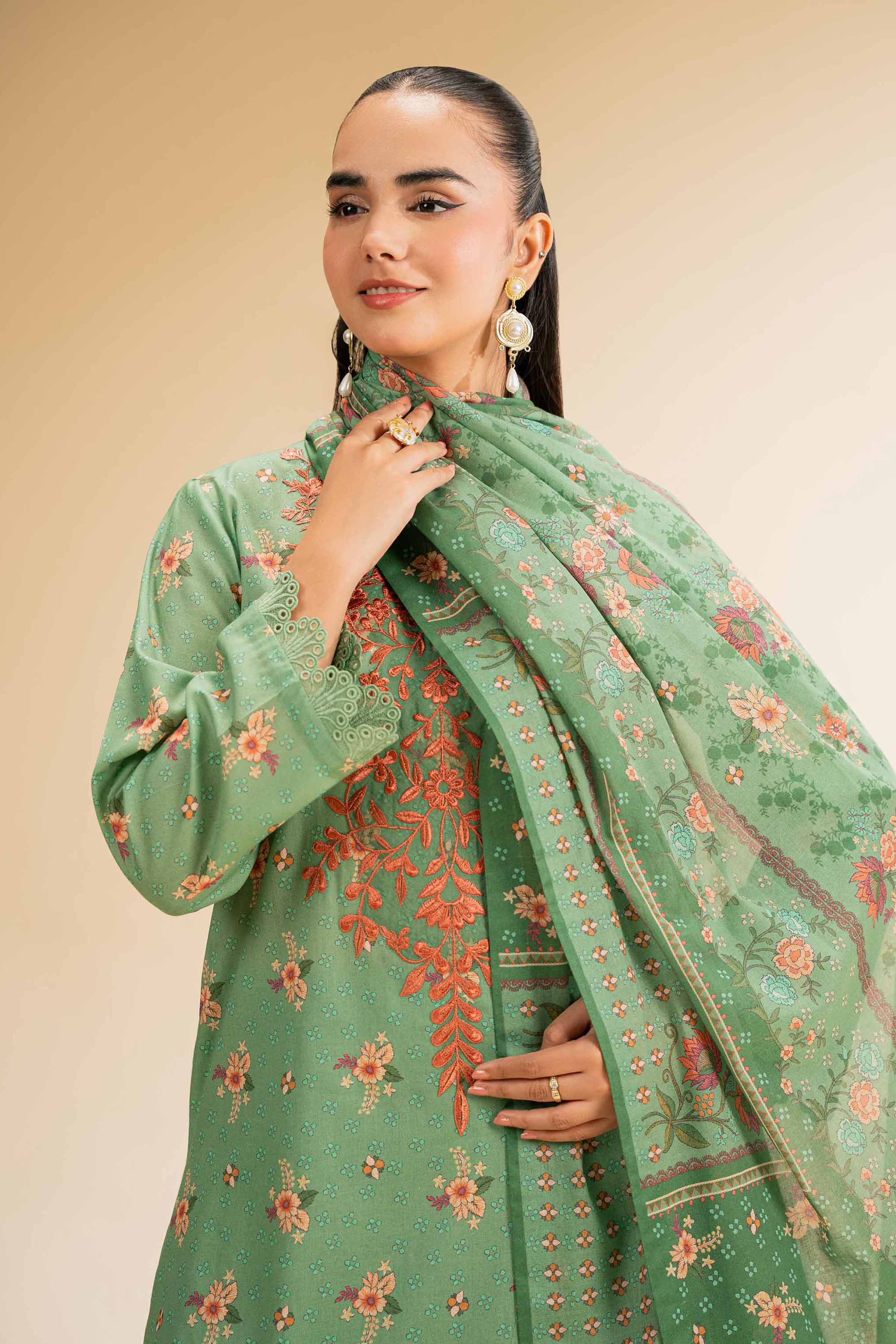 3 Piece - Printed Embroidered Suit - 42501245 for Women - Unstitched Collection | Nishat | Shop Online