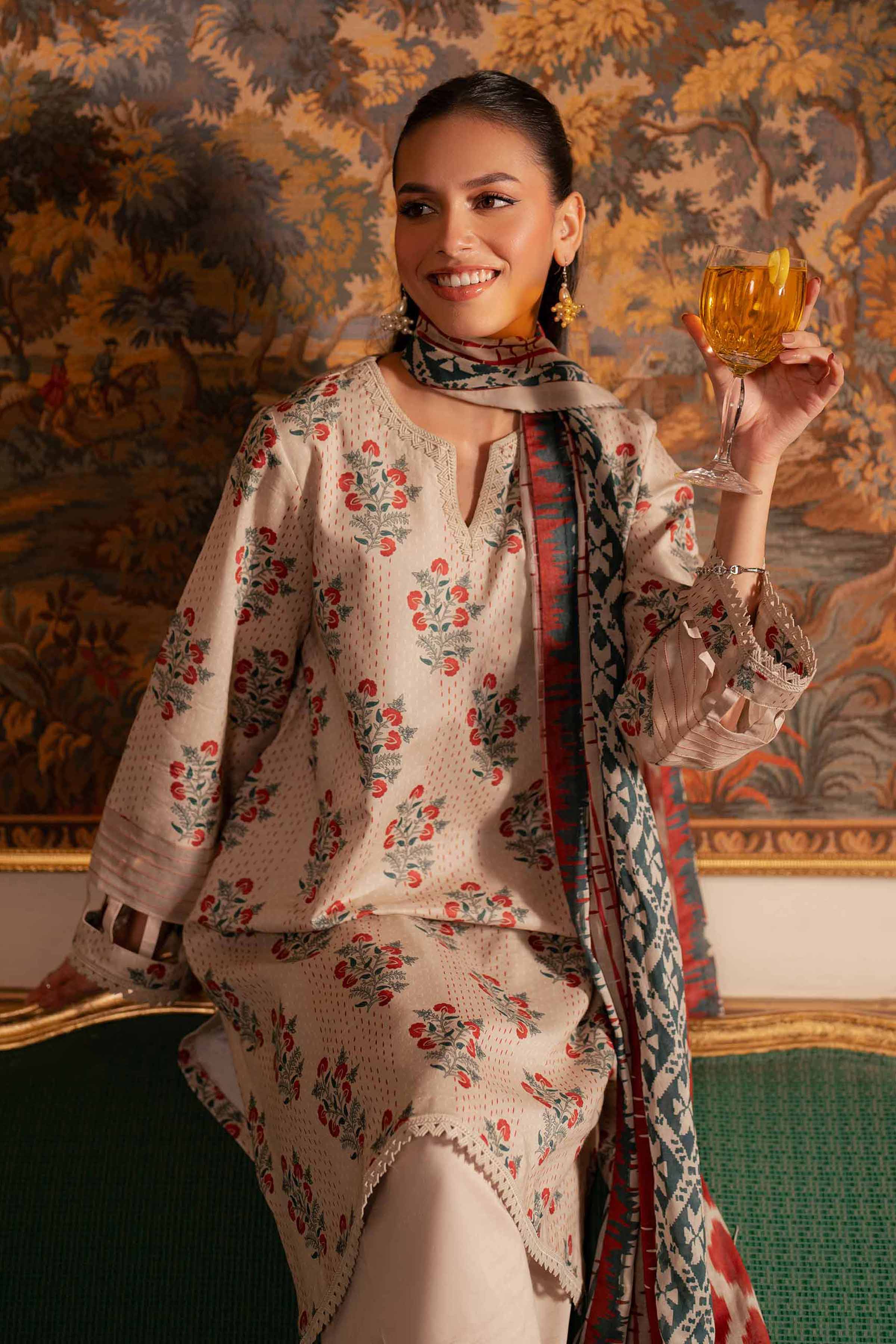 3 Piece - Printed Suit - 42501251 for Women - Unstitched Collection | Nishat | Shop Online