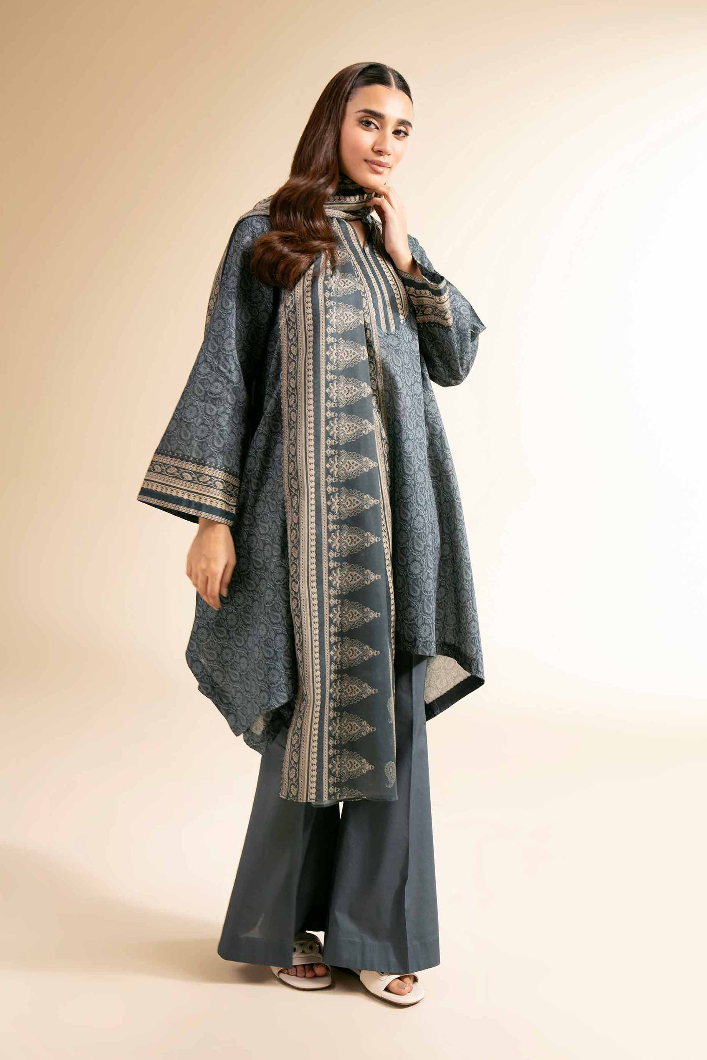 3 Piece - Printed Suit - 42501252 for Women - Unstitched Collection | Nishat | Shop Online