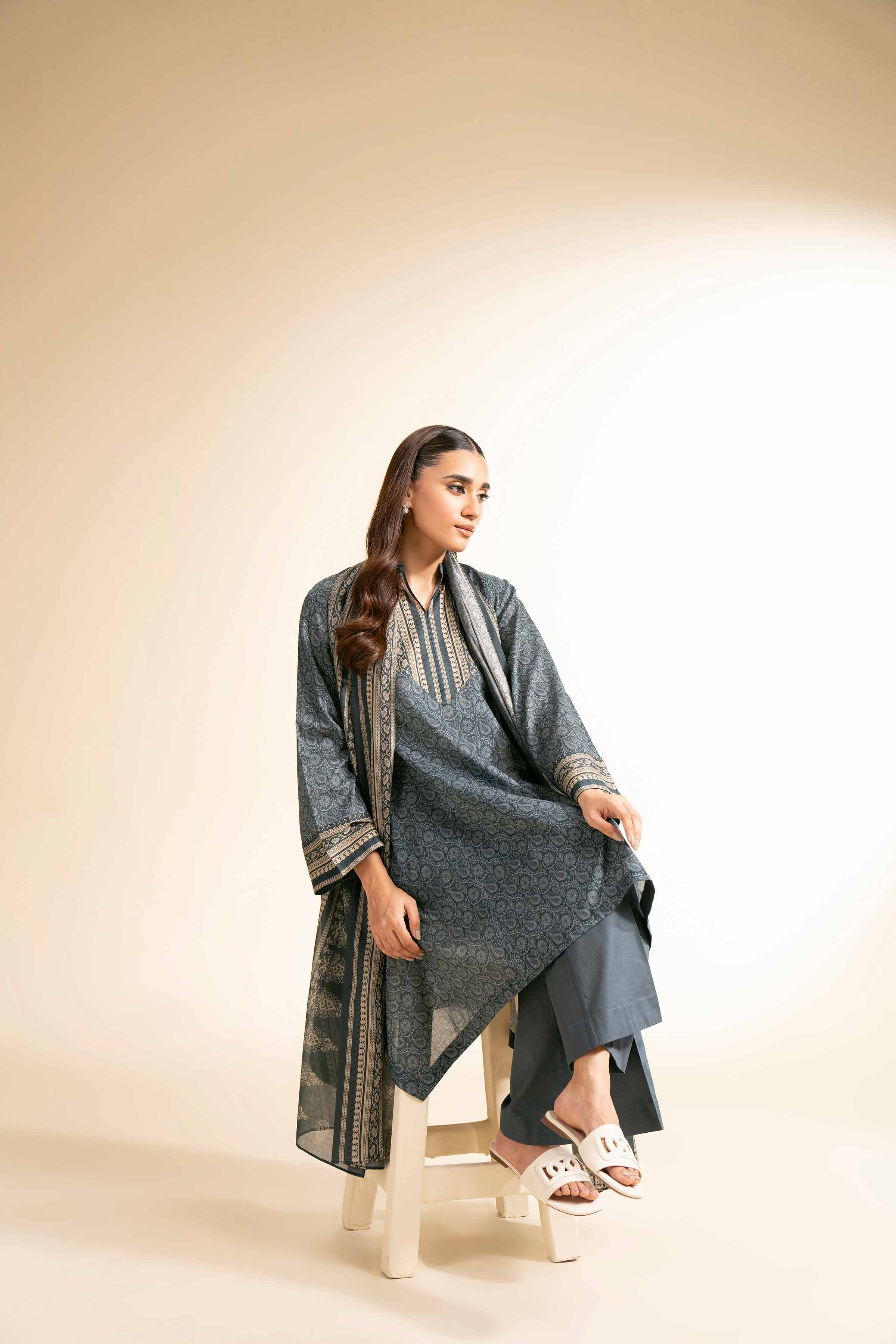 3 Piece - Printed Suit - 42501252 for Women - Unstitched Collection | Nishat | Shop Online
