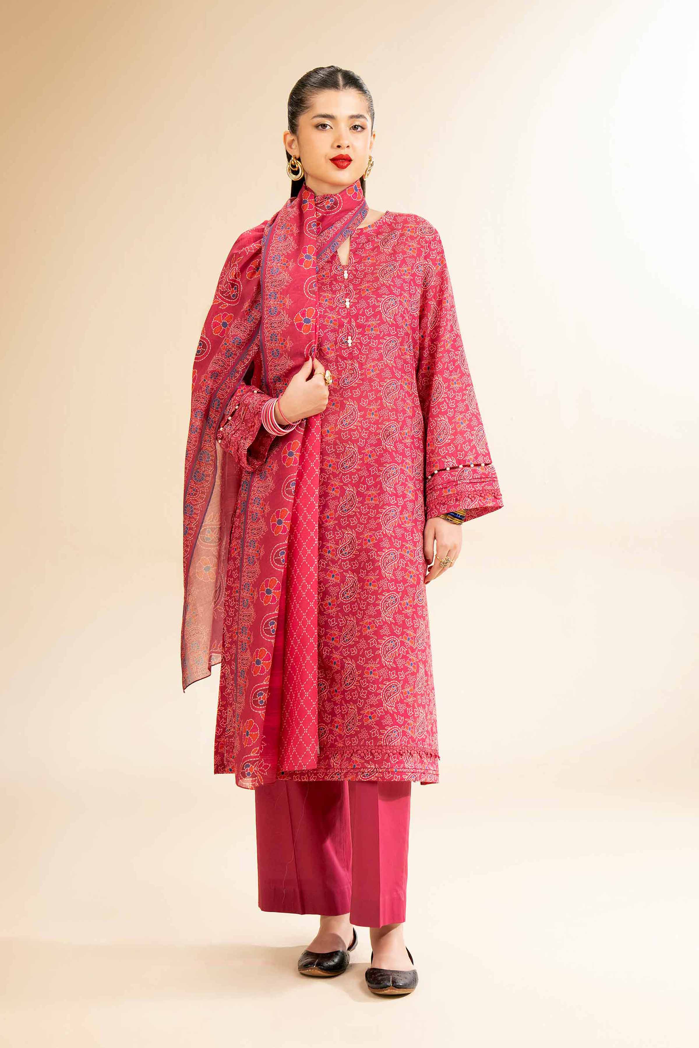 3 Piece - Printed Suit - 42501255 for Women - Unstitched Collection | Nishat | Shop Online