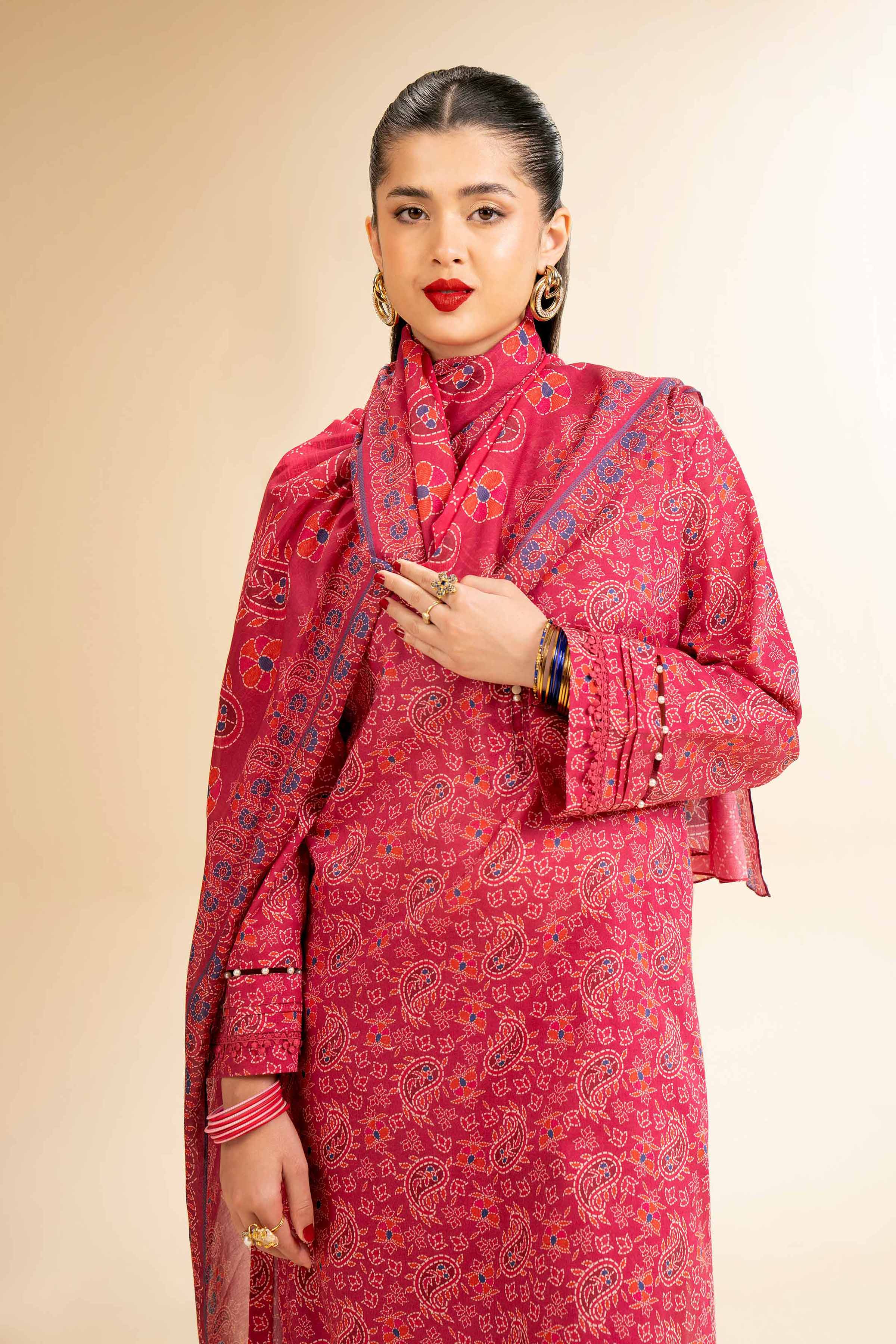3 Piece - Printed Suit - 42501255 for Women - Unstitched Collection | Nishat | Shop Online