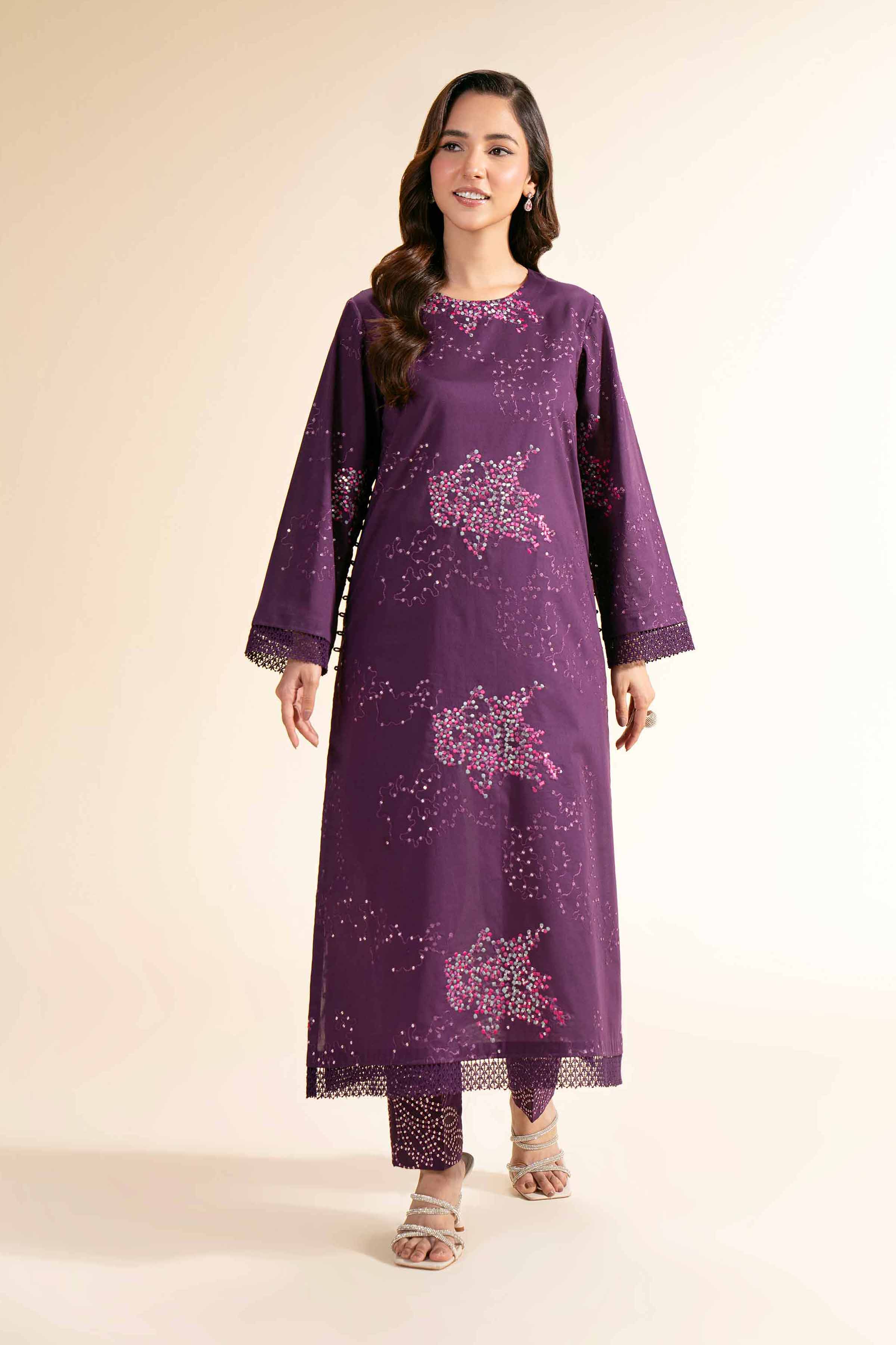 2 Piece - Dyed Embroidered Suit - 42501258 for Women - Unstitched Collection | Nishat | Shop Online