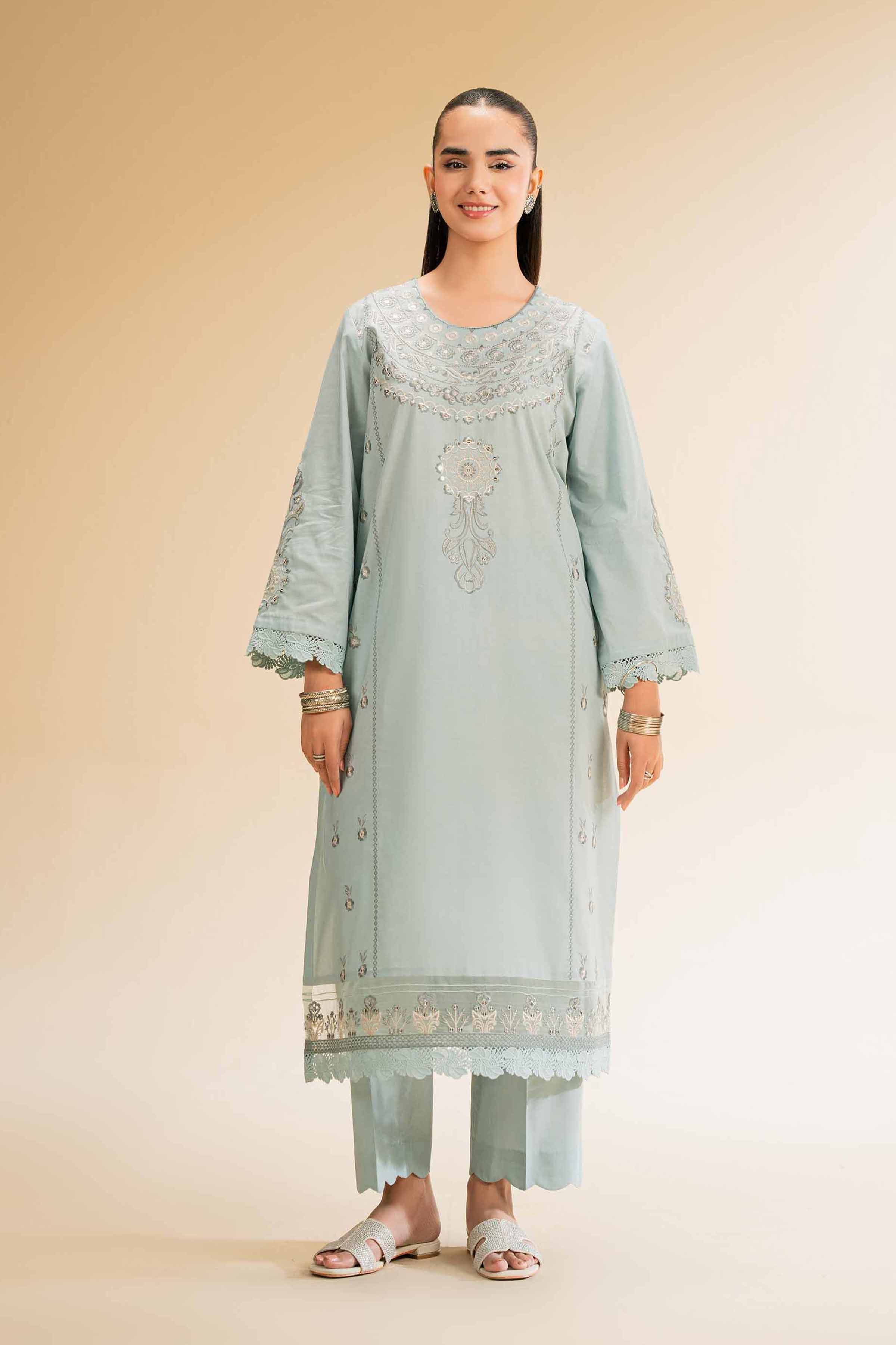 2 Piece - Dyed Embroidered Suit - 42501263 for Women - Unstitched Collection | Nishat | Shop Online