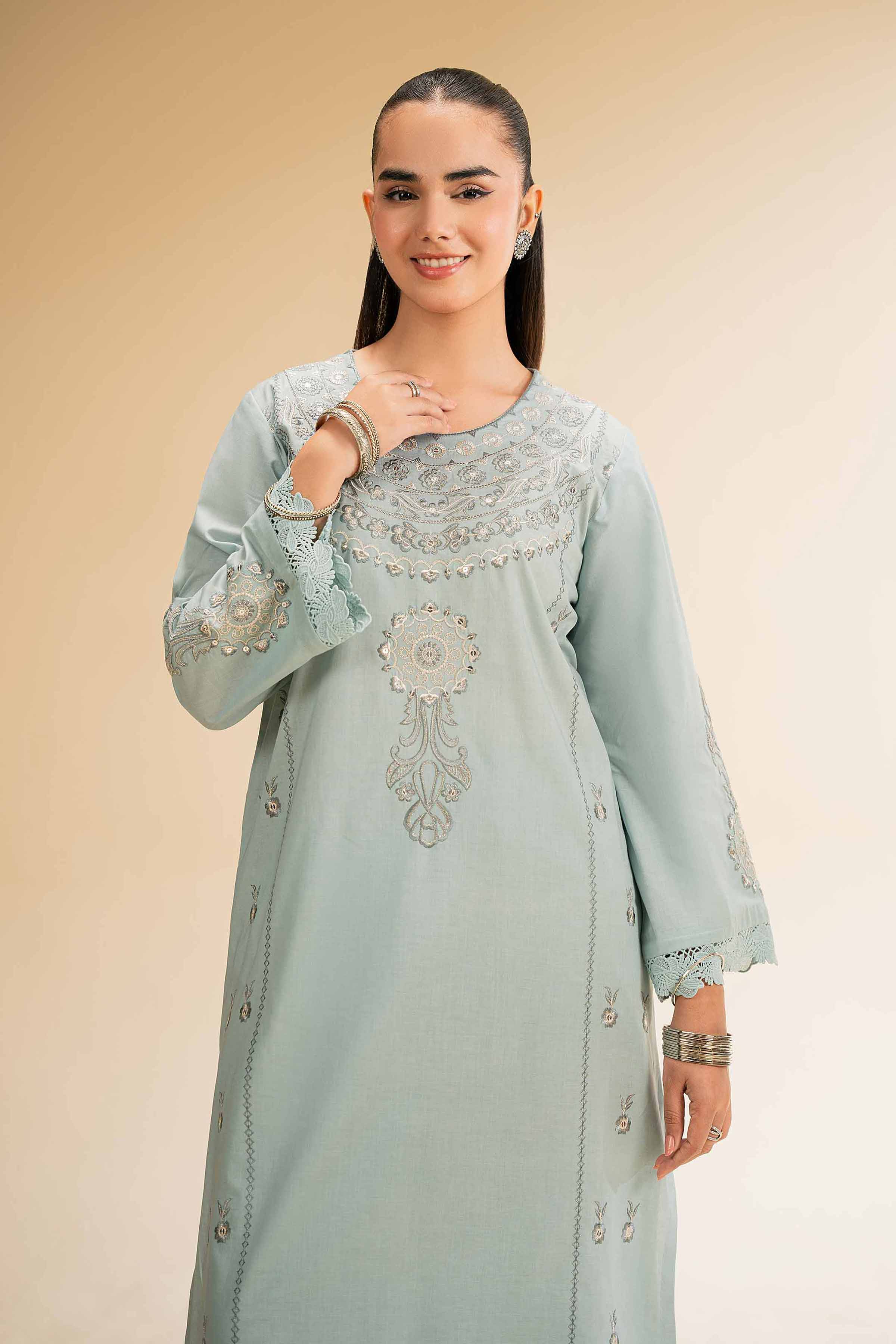 2 Piece - Dyed Embroidered Suit - 42501263 for Women - Unstitched Collection | Nishat | Shop Online