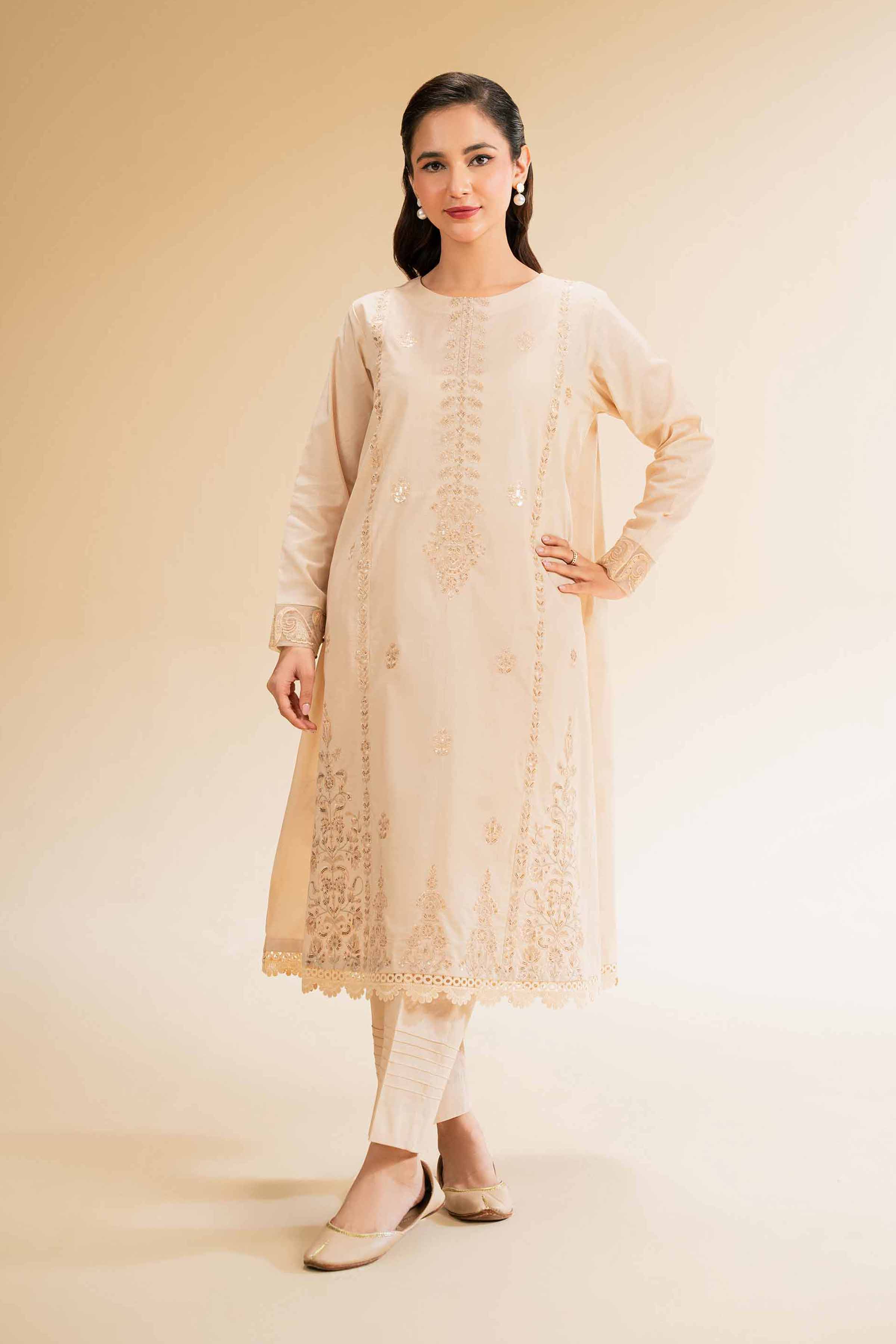 2 Piece - Dyed Embroidered Suit - 42501265 for Women - Unstitched Collection | Nishat | Shop Online