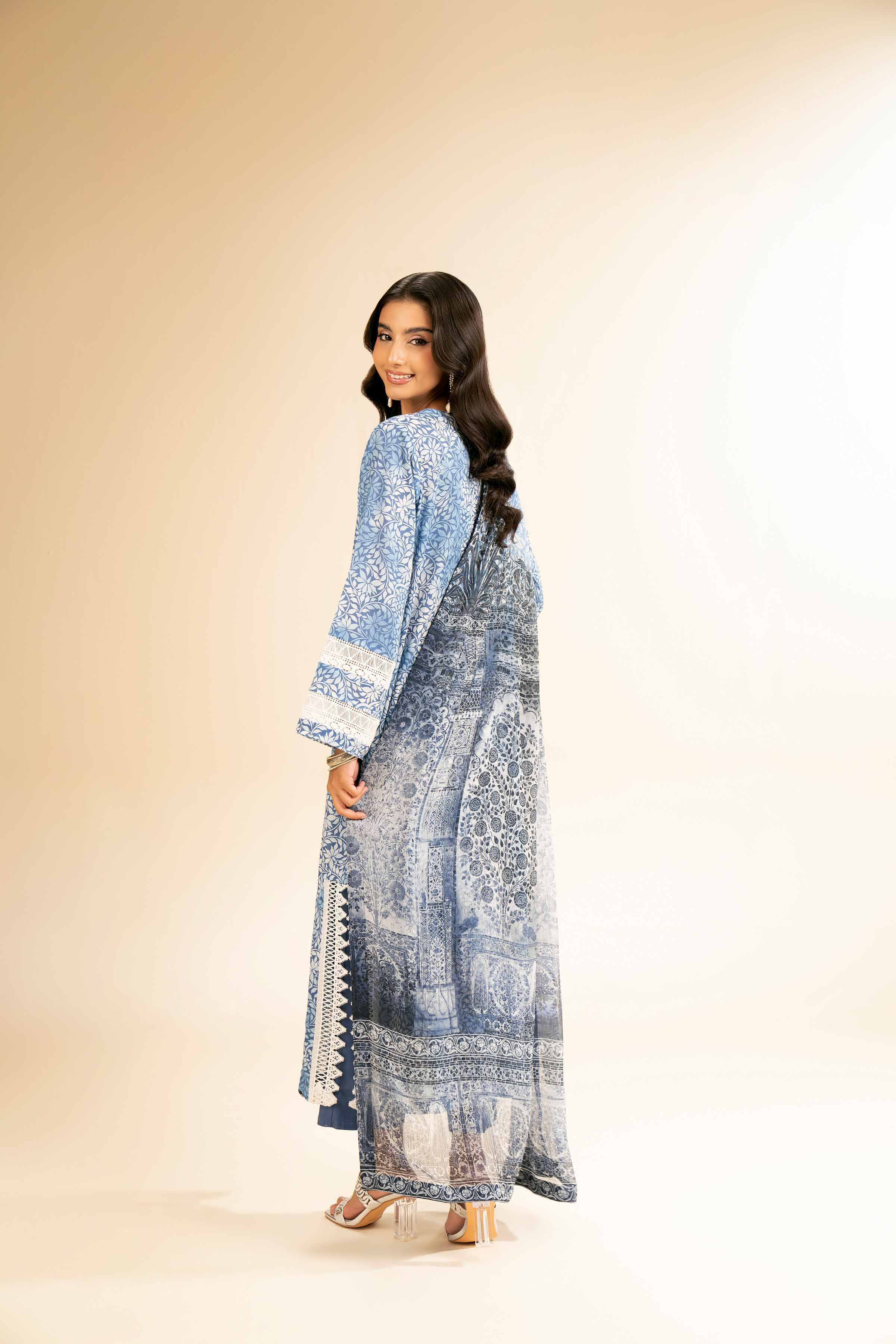 2 Piece - Printed With Laces Suit - 42501271 for Women - Unstitched Collection | Nishat | Shop Online