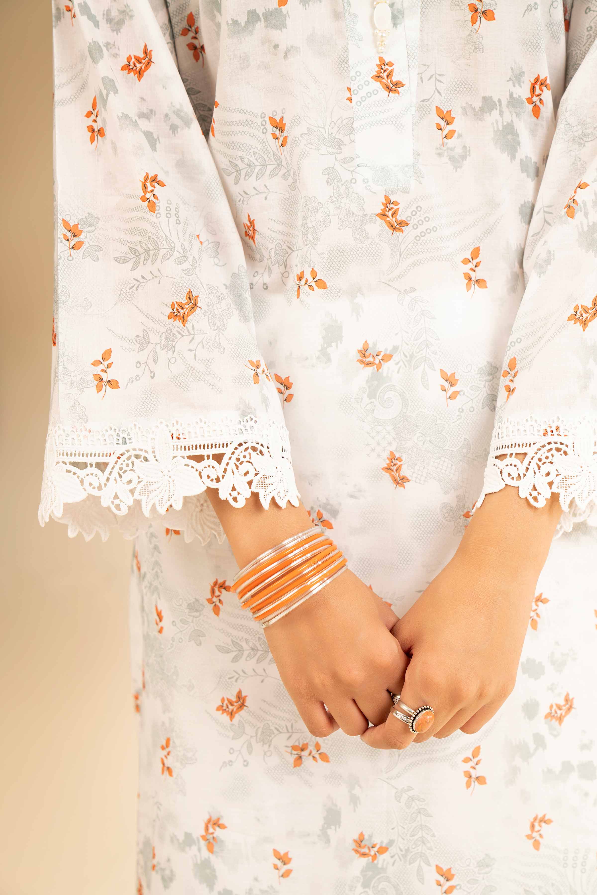 2 Piece - Printed With Laces Suit - 42501272 for Women - Unstitched Collection | Nishat | Shop Online
