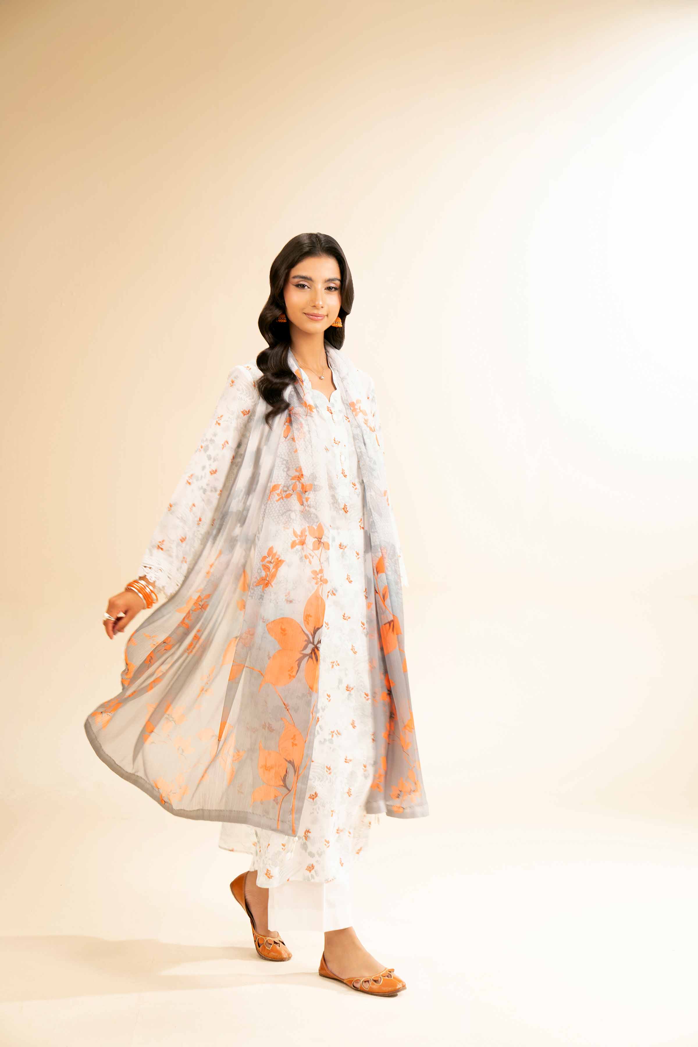 2 Piece - Printed With Laces Suit - 42501272 for Women - Unstitched Collection | Nishat | Shop Online