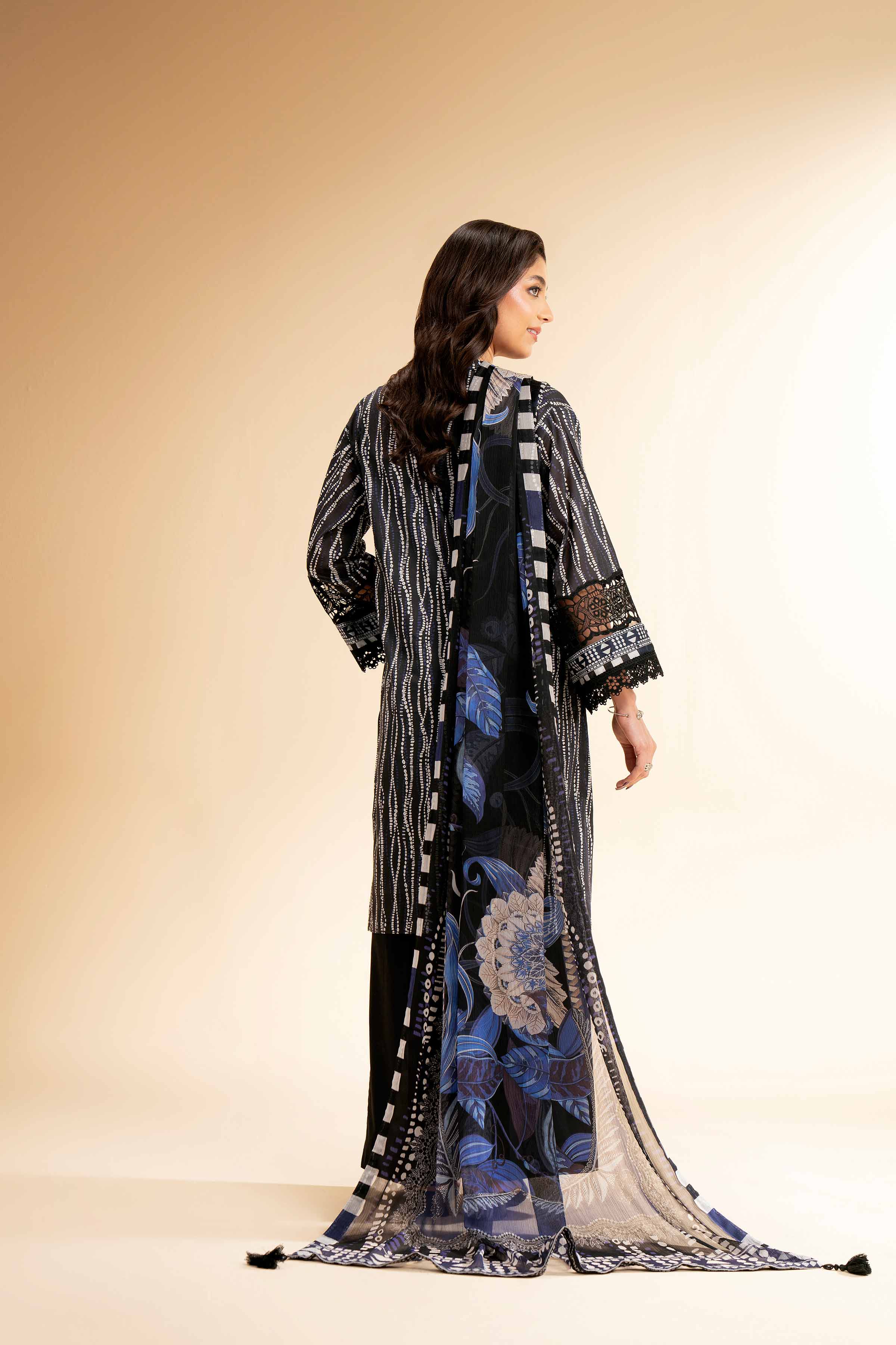 2 Piece - Printed With Laces Suit - 42501273 for Women - Unstitched Collection | Nishat | Shop Online