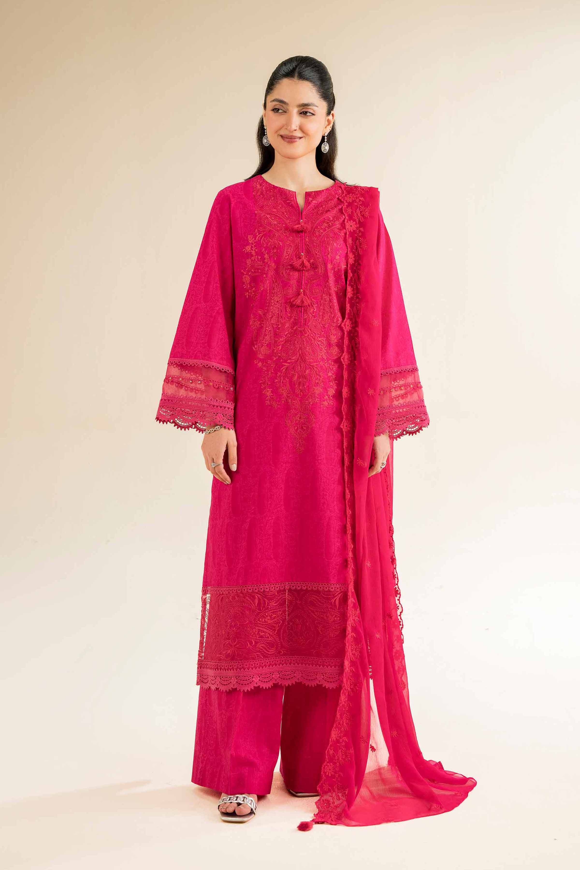 3 Piece - Printed Embroidered Suit - 42501276 for Women - Unstitched Collection | Nishat | Shop Online