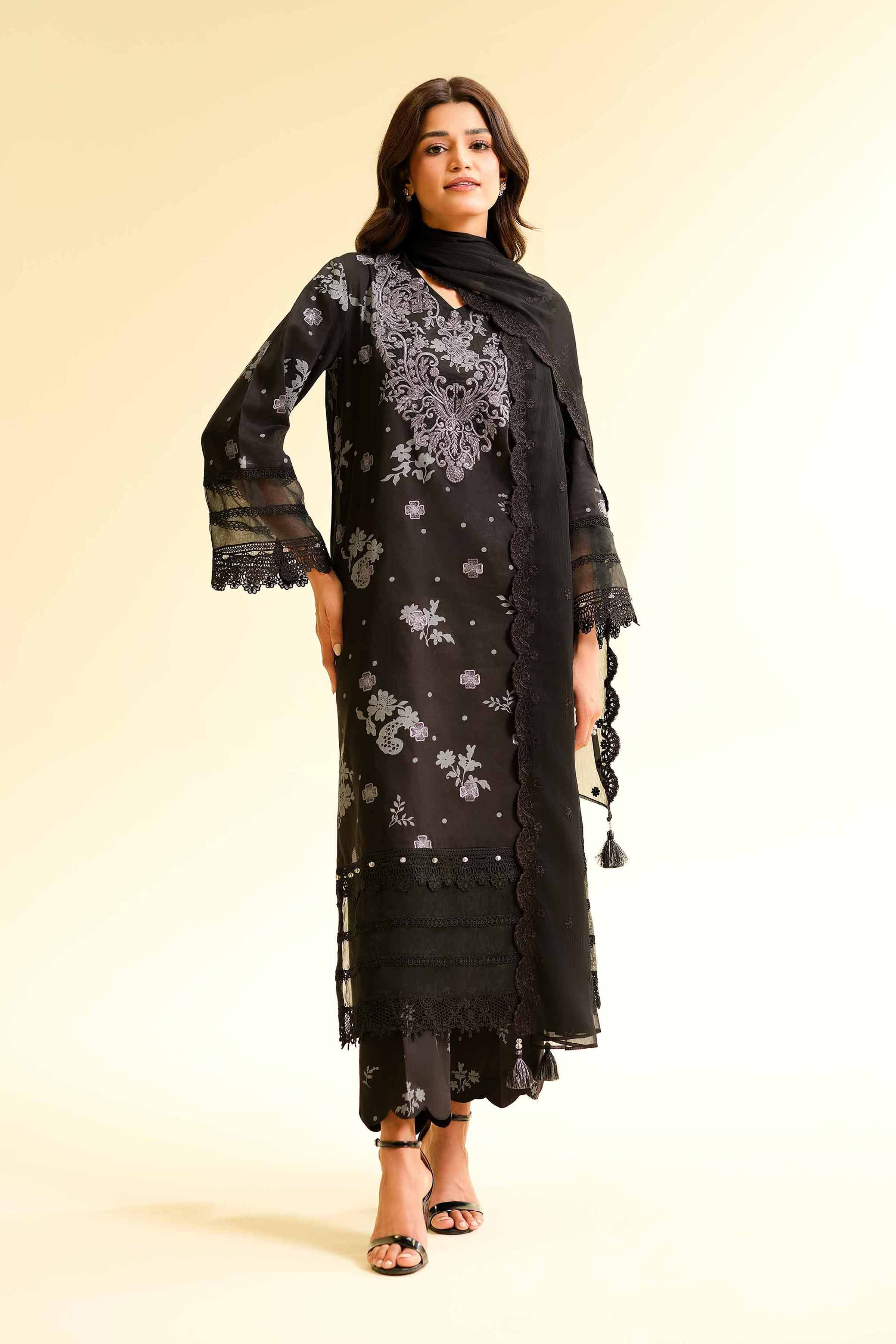 3 Piece - Printed Embroidered Suit - 42501277 for Women - Unstitched Collection | Nishat | Shop Online