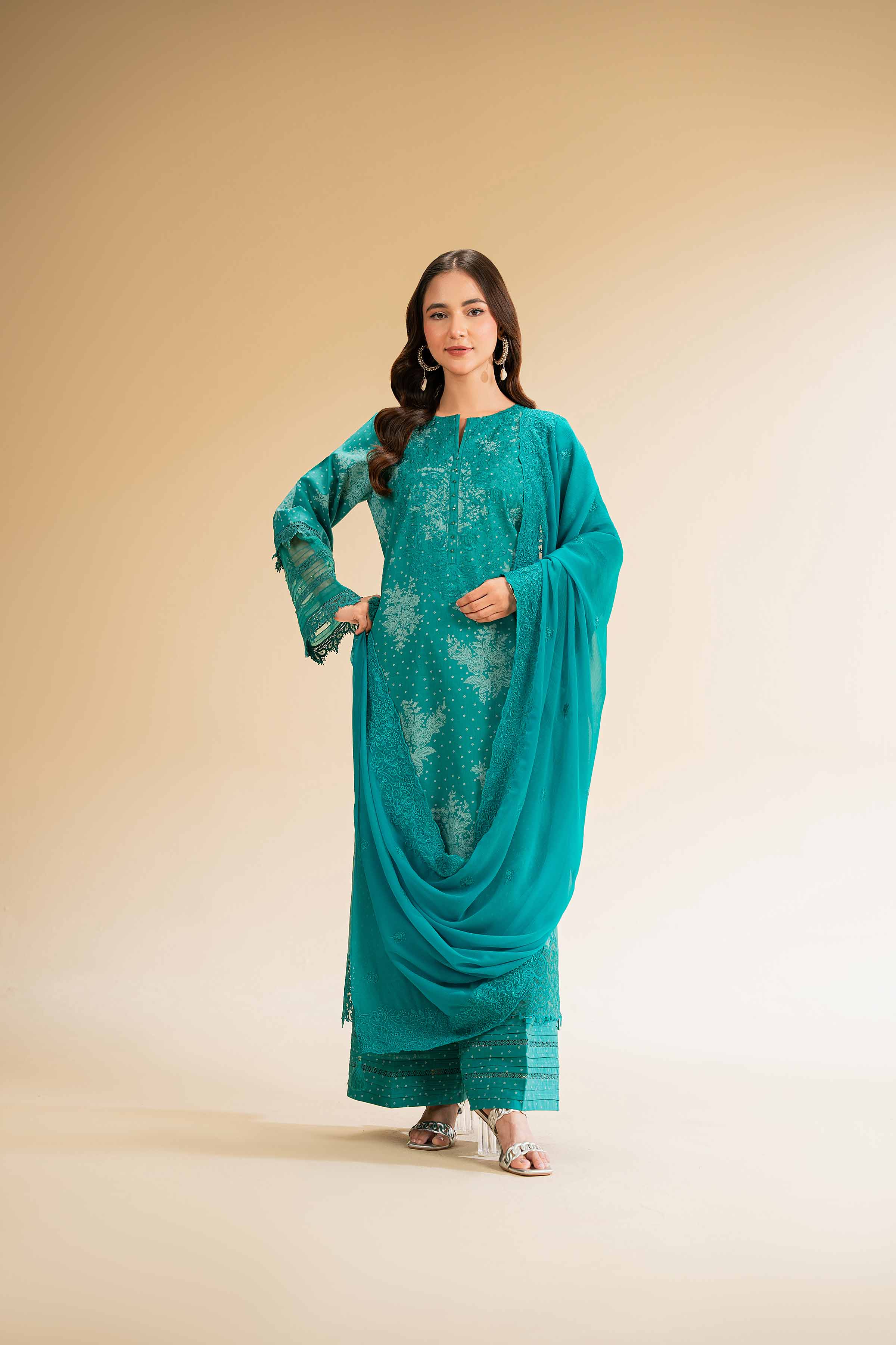3 Piece - Printed Embroidered Suit - 42501278 for Women - Unstitched Collection | Nishat | Shop Online