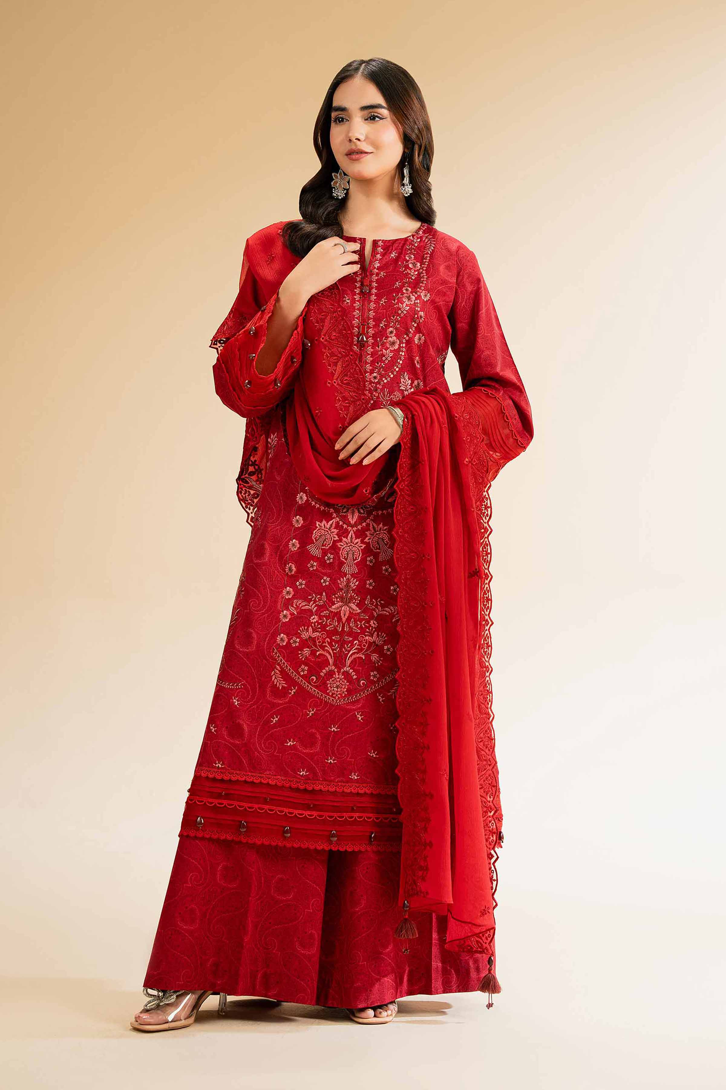 3 Piece - Printed Embroidered Suit - 42501283 for Women - Unstitched Collection | Nishat | Shop Online