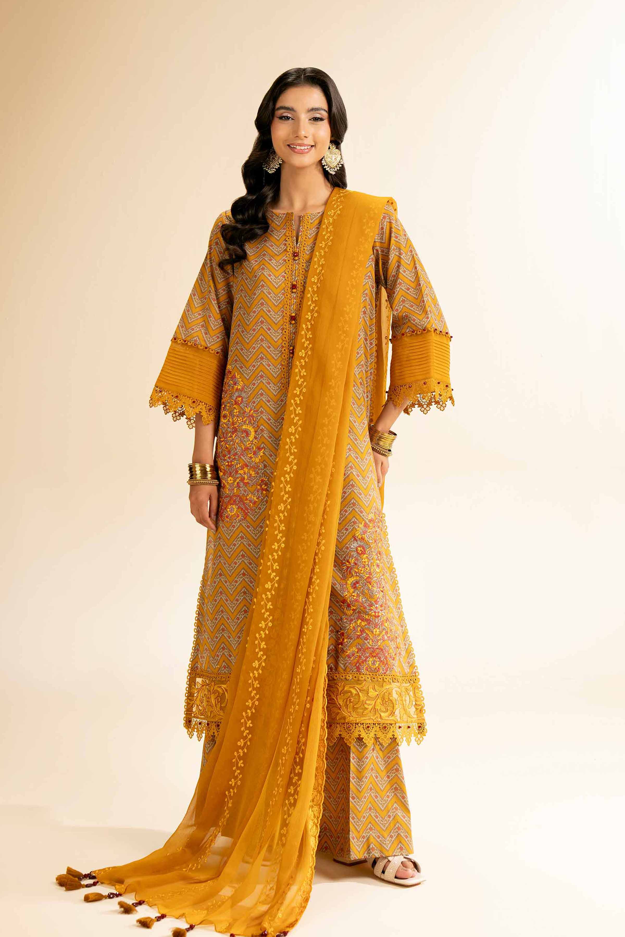 3 Piece - Printed Embroidered Suit - 42501285 for Women - Unstitched Collection | Nishat | Shop Online