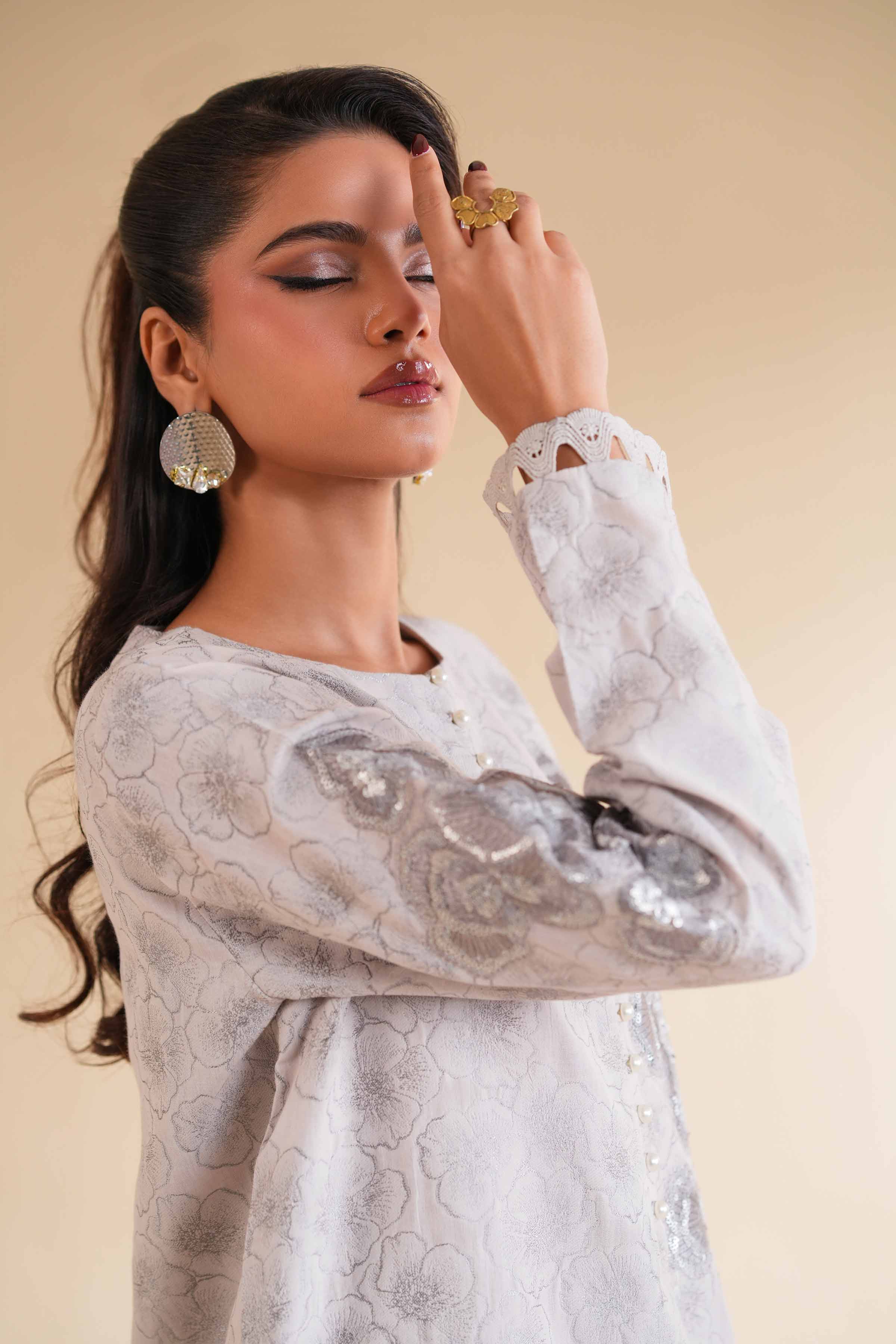 2 Piece - Jacquard Embroidered Suit - 42501288 for Women - Unstitched Collection | Nishat | Shop Online